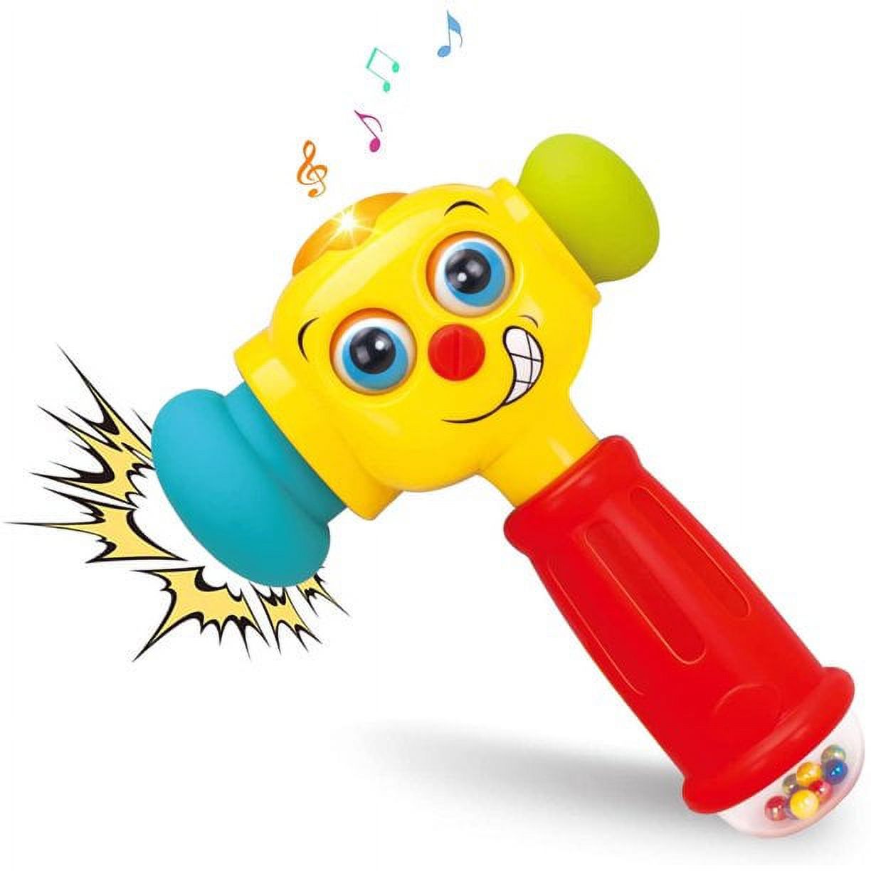 Music Hammer Baby Toys 12-18 months with rattles, luminous music baby toddler toys, suitable for 1 year old boys and girls, can be shaken and interesting expression activity toy gifts Ozmatip