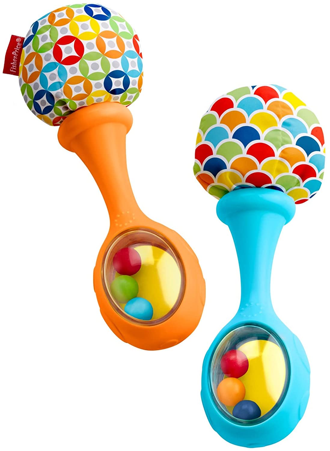 Fisher-Price Rattle 'n Rock Maracas, Blue/Orang 2 Count (Pack of 1) Visit the Fisher-Price Store