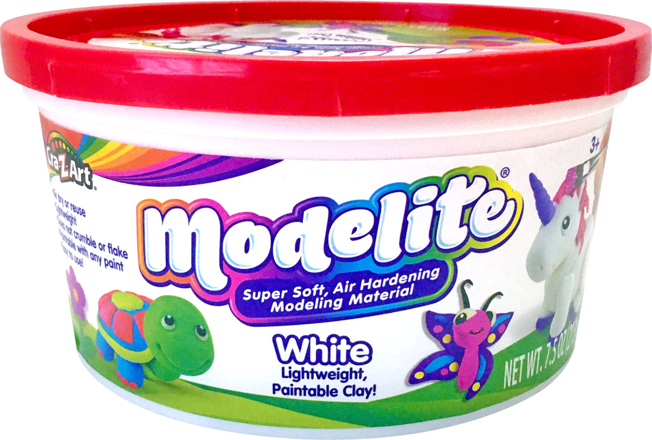 Cra-Z-Art Modelite 7.5oz of Lite Weight Modeling Clay, White, Child Ages 3 and up Cra-Z-Art