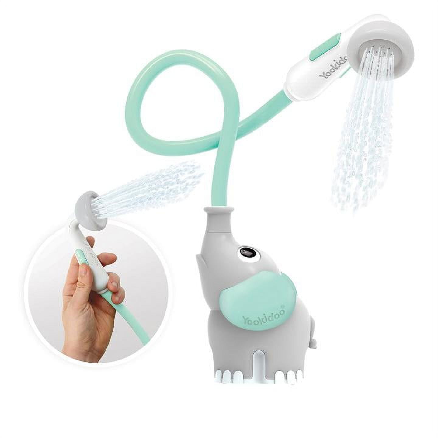 Yookidoo Elephant Baby Shower™ - Turquoise Elephant Water Pump and Trunk Spout Rinser - for Newborn Babies in Tub Or Sink Visit the Yookidoo Store