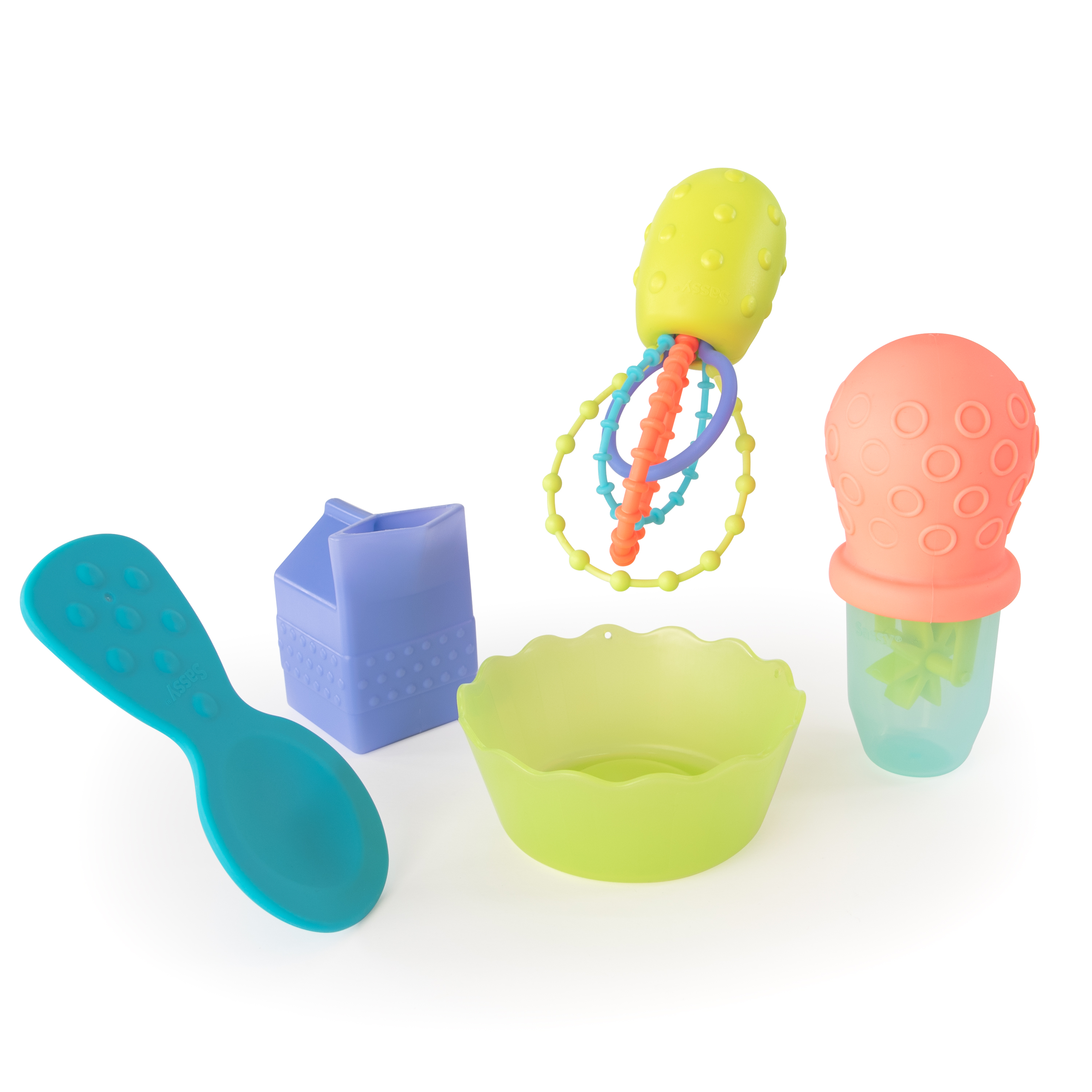 Sassy Bathtime Baker 5 Piece Infant Bath Toy Set Sassy