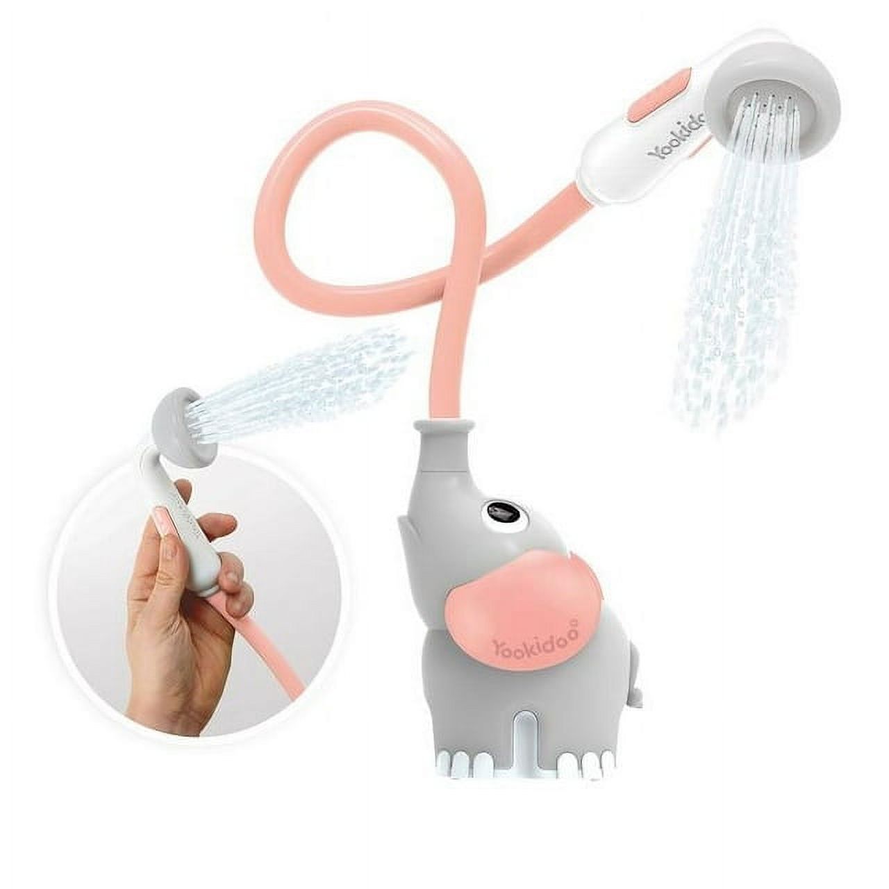 Yookidoo Elephant Baby Bath Shower Head. A Water Spout for Tub & Sink - for Newborns, Infants & Toddlers (Pink) Visit the Yookidoo Store