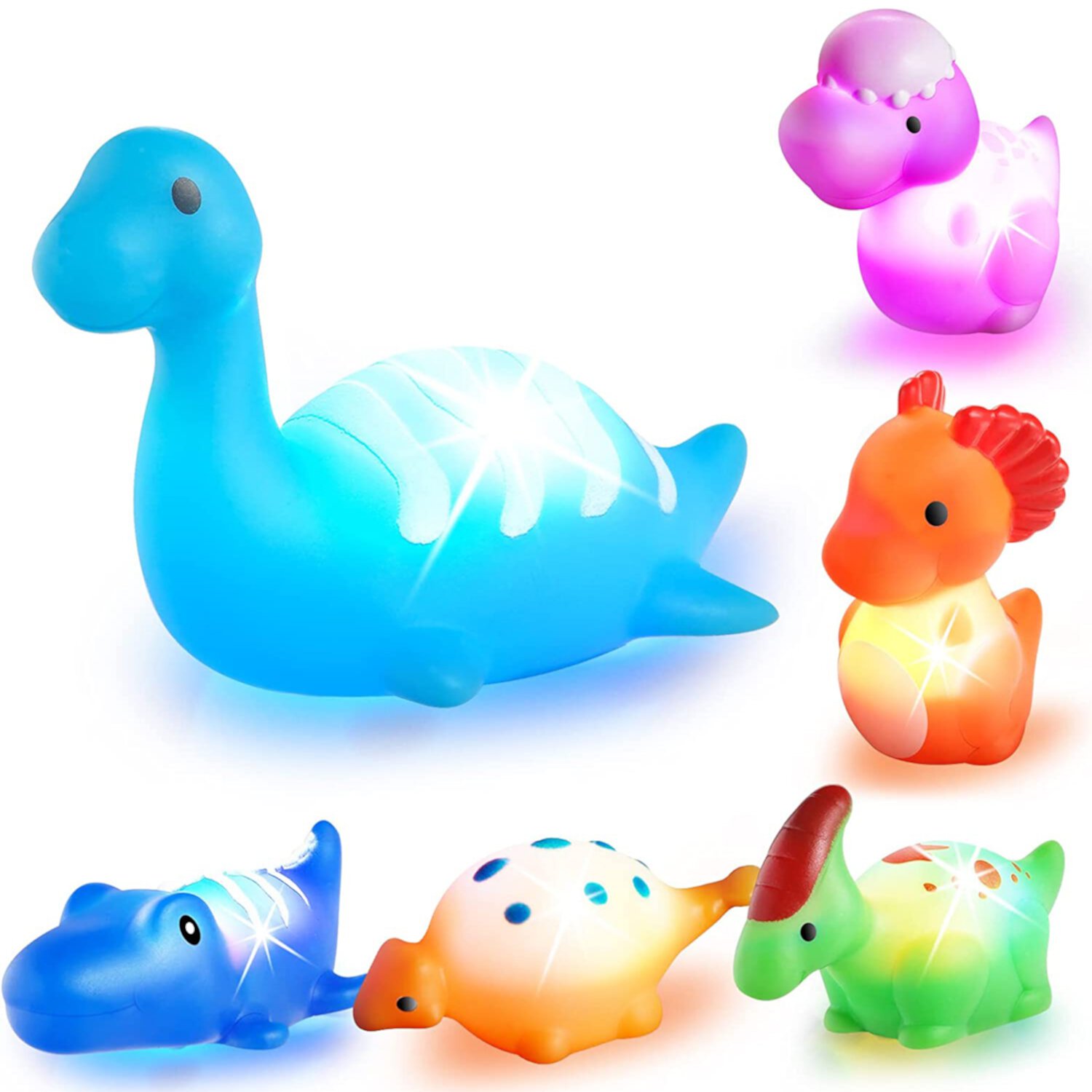 Bath Toys for Kids, Light up Dinosaur Bath Toys for Toddlers 1 2 3 Year Old Boys Girls Baby Gifts Style-Carry