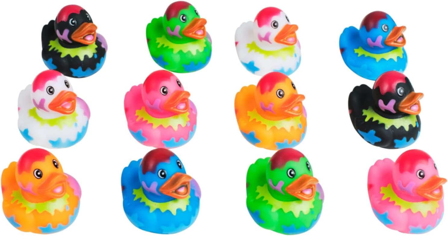 Kicko Assorted Rubber Duckies - 100 PC Bath Floater - Baby Showers Accessories - Bulk Ducks for Kids - Easter Party, Hallowee KICKO