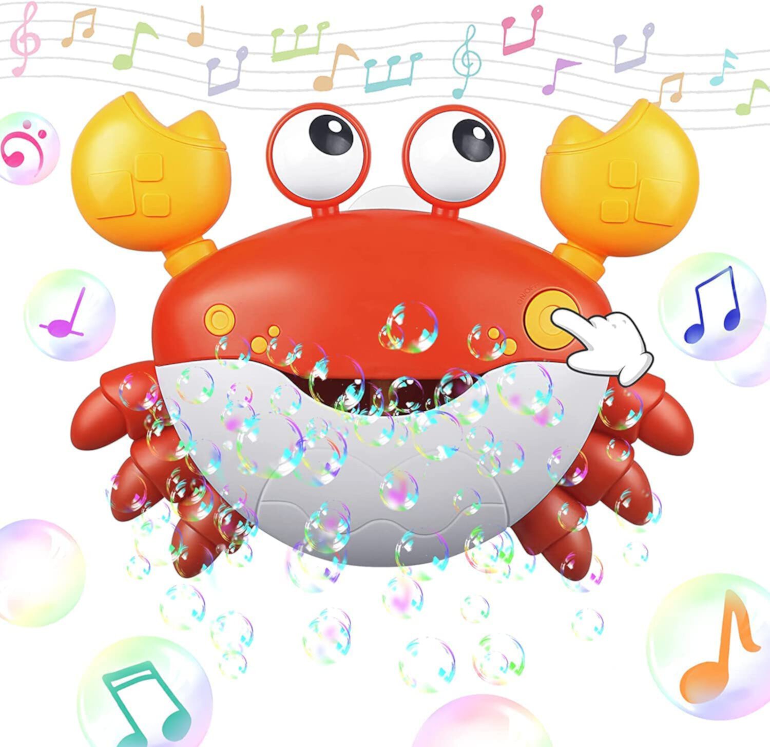 Huge Wave Crab Baby Bath Toys for Toddlers, Bathtub Bubble Maker with Music, Automatic Kids Bathtub Bubble Machine - for Infants 6-12 - Birthday Christmas Gifts for 1 2 3 Year Old Boys and Girls Huge Wave