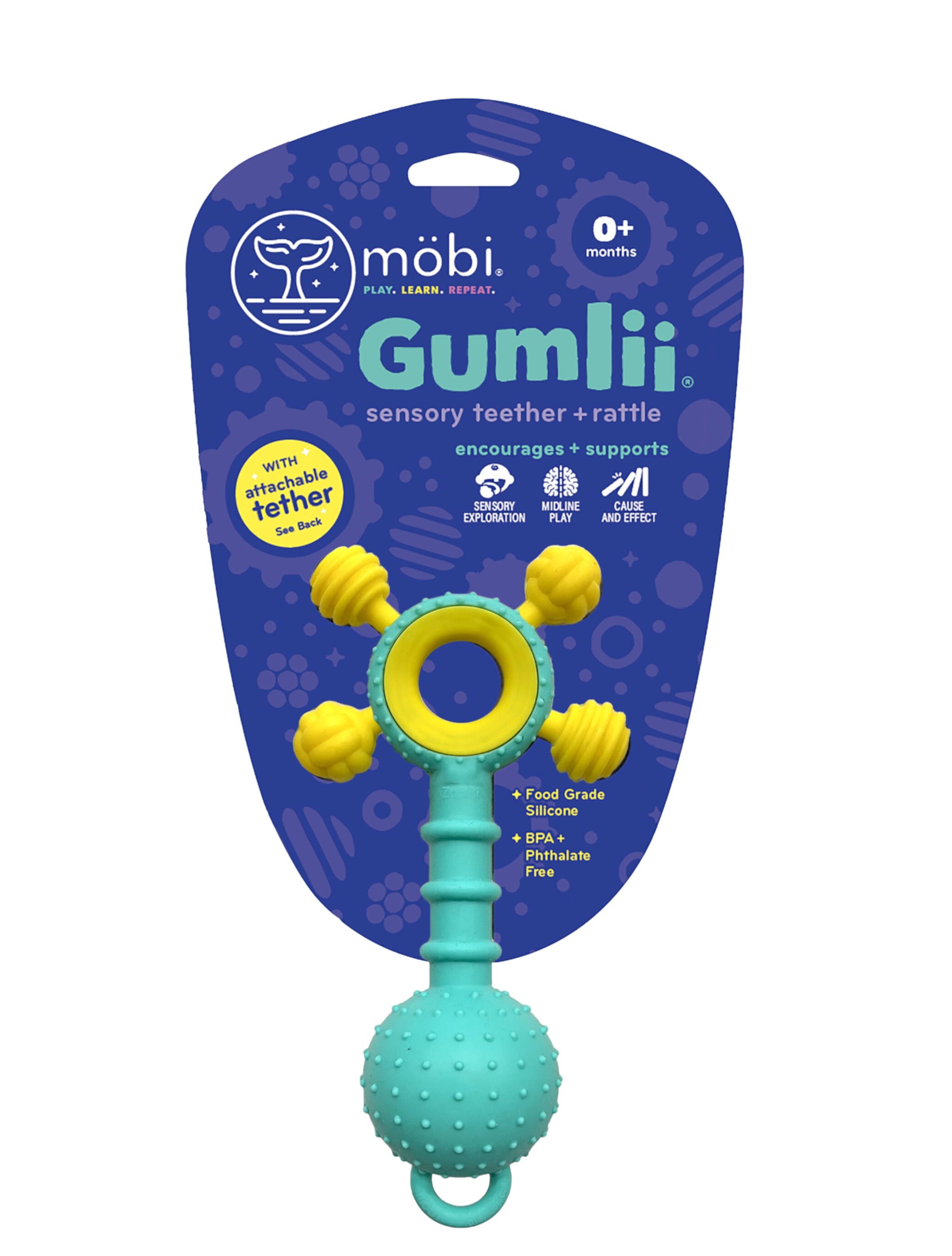 Mobi Gumlii Sensory Toy Silicone Montessori Toy for Teething for Babies & Toddlers MOBI