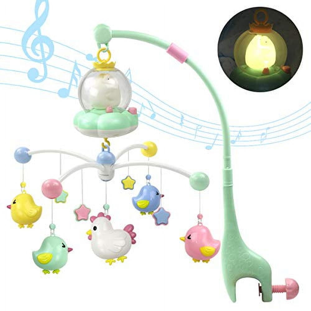 Baby Musical Crib Mobile with music lights Animals, Pink Generic