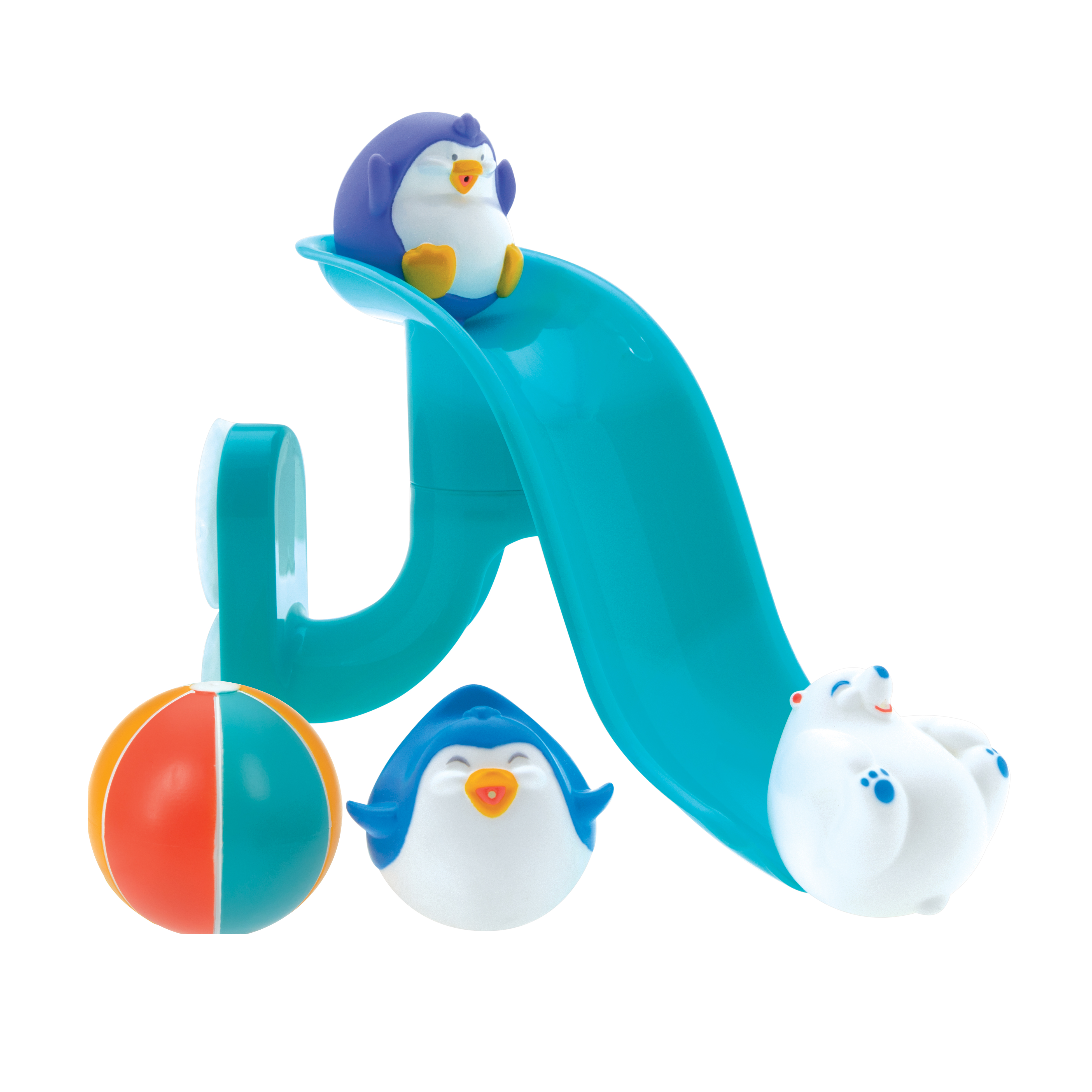 Nuby Penguin Slide Bath Toy for Baby, 5-Piece Bath Set NUBY