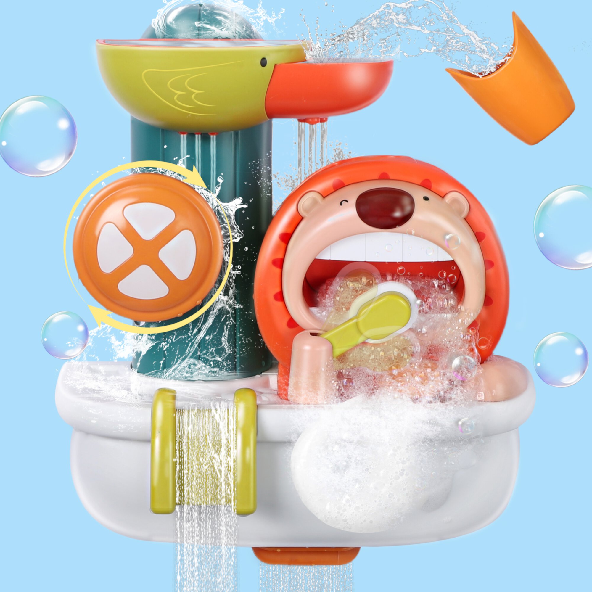 Vomeast Bath Toys, Baby Bath Toys Lion Bubble Bath Toys, Bathtub Toys for Infants Toddlers Visit the Vomeast Store