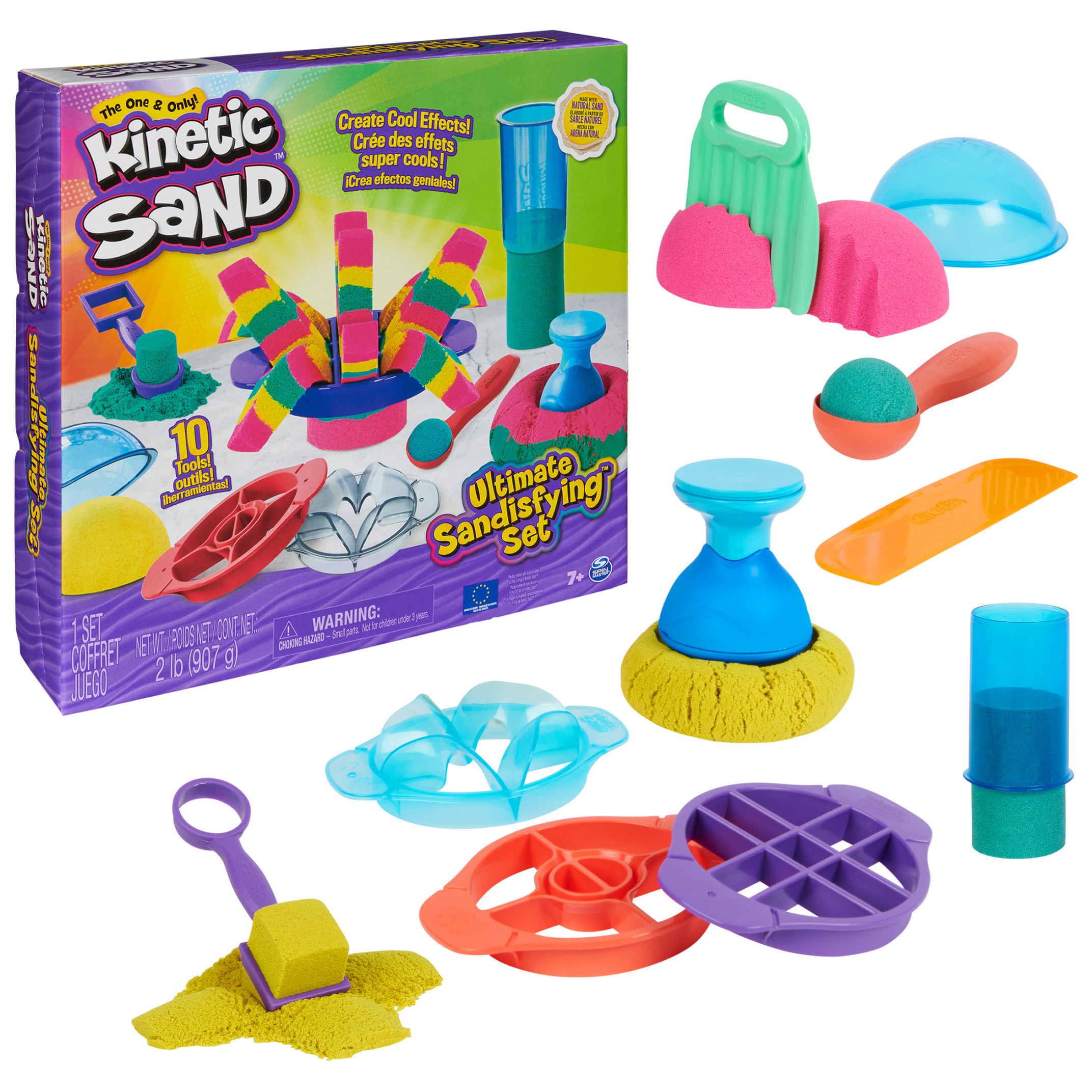 Kinetic Sand Ultimate Sandisfying Set with 10 Molds & Tools Kinetic Sand