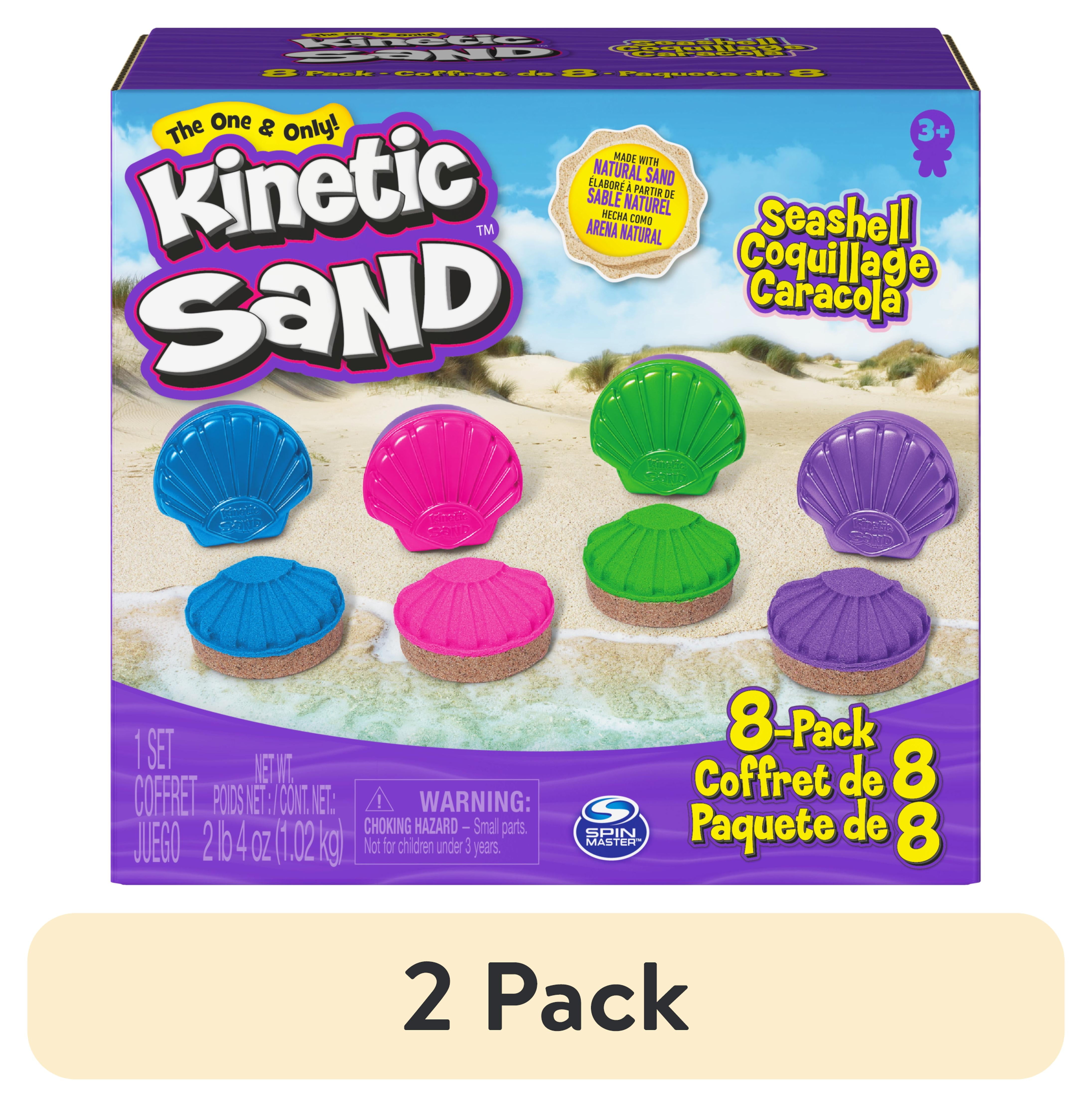 (4 pack) Kinetic Sand, Seashell Containers 8-Pack, for Kids Ages 3 and up Kinetic Sand