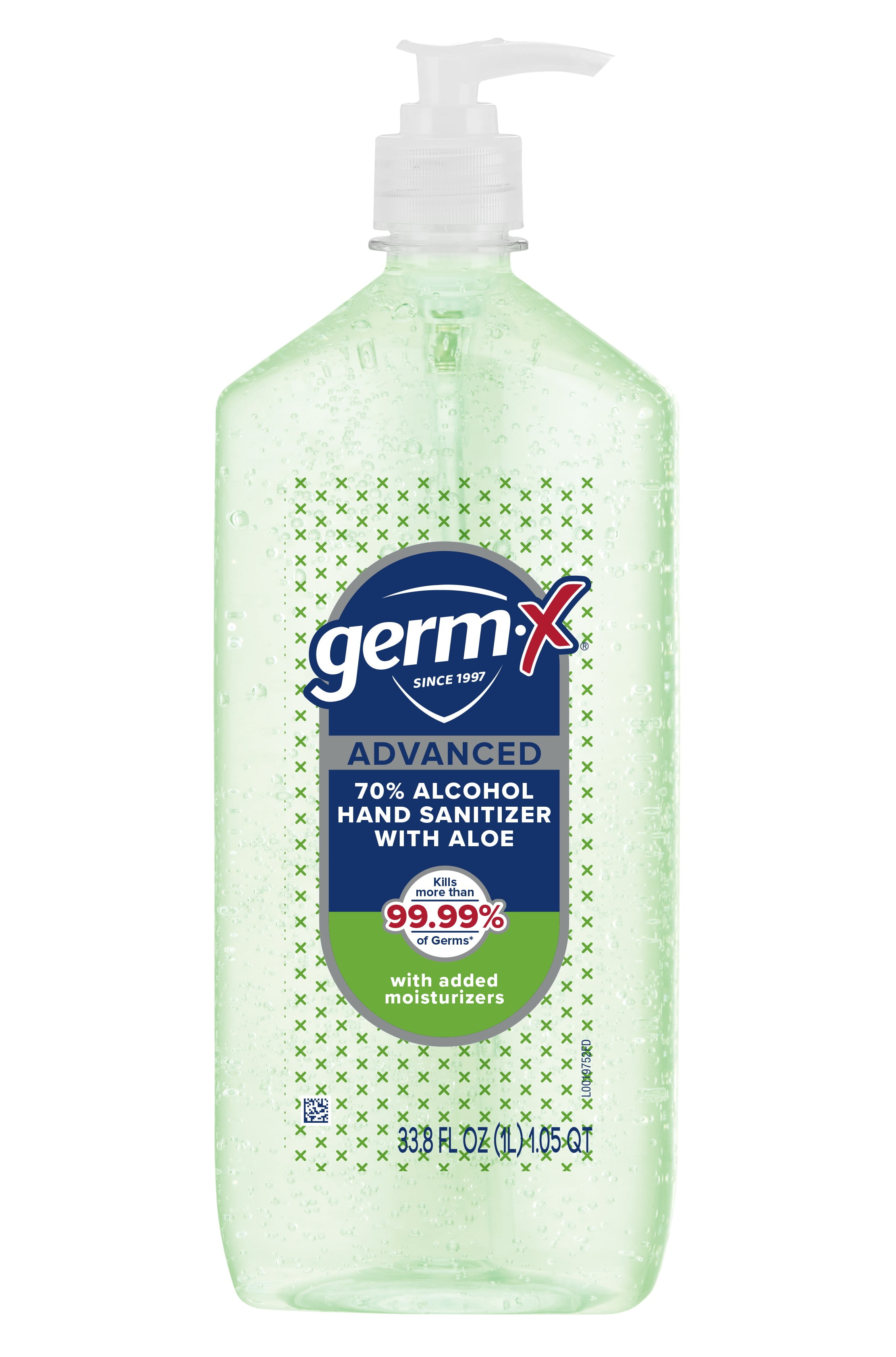 Germ-X Advanced Hand Sanitizer, Aloe, 1 L Germ-X