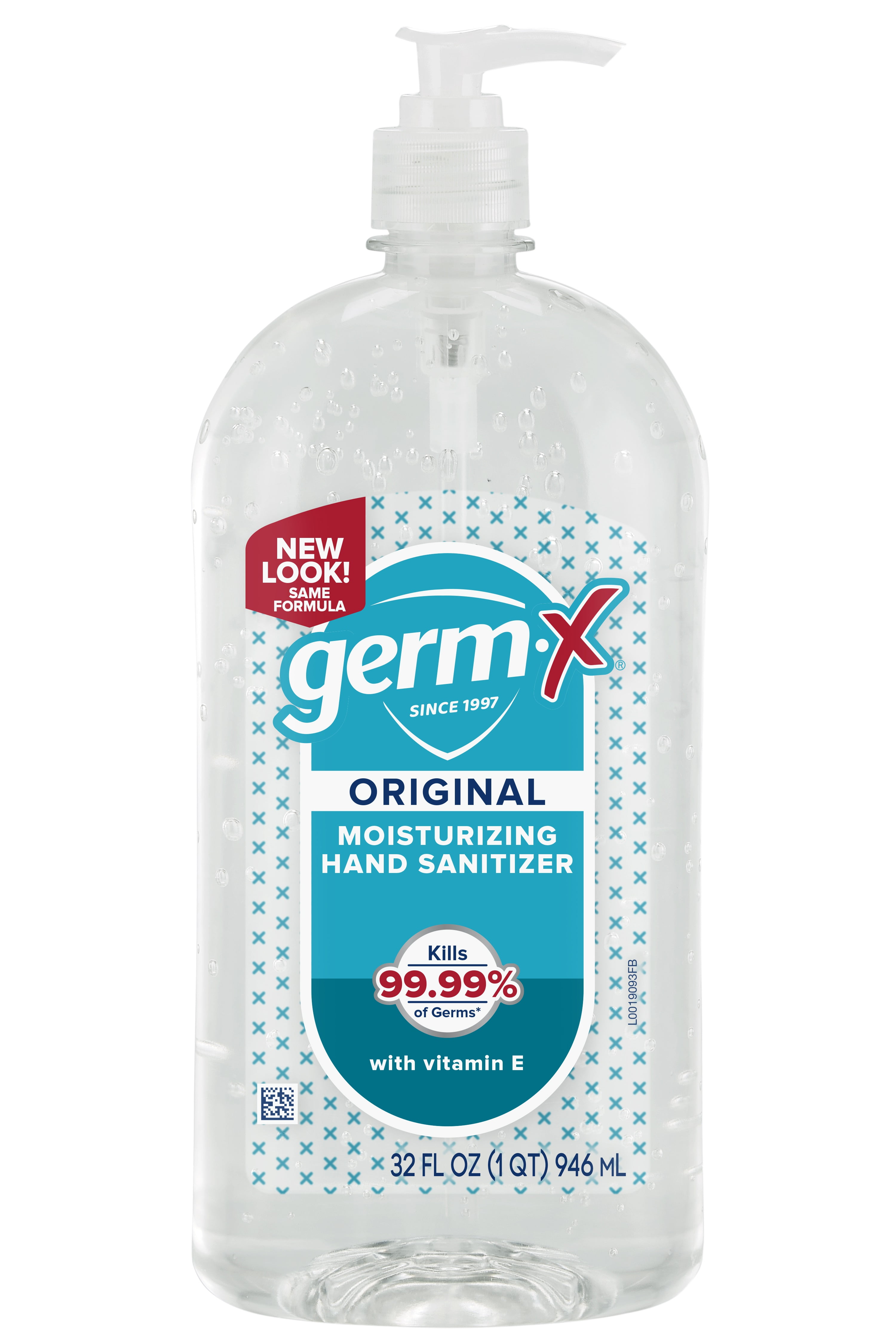 Germ-X Original Gel Hand Sanitizer with Pump, Bottle of Hand Sanitizer, 32 fl oz Germ-X