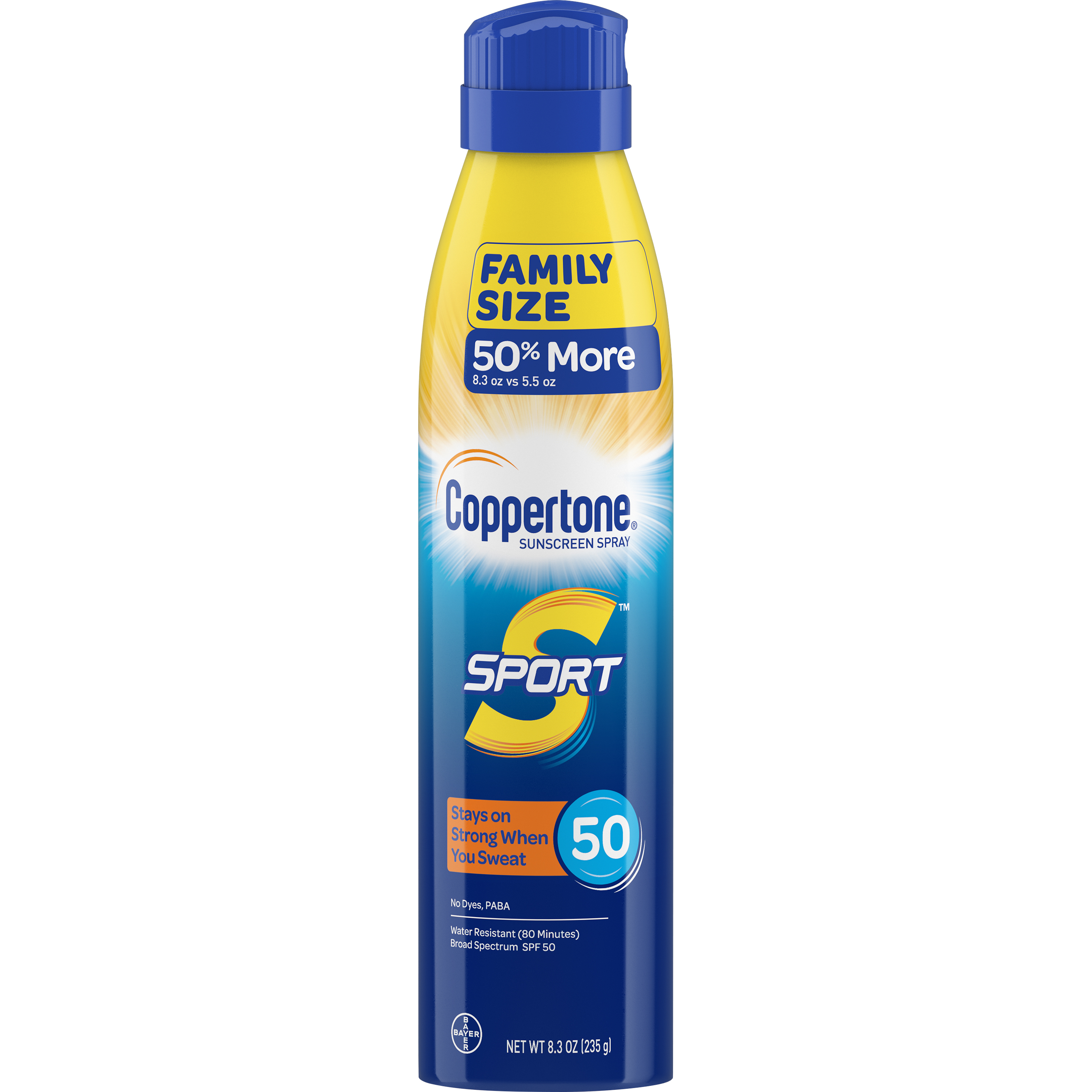 Coppertone Sport Sunscreen Continuous Spray SPF 50, 8.3 oz Coppertone