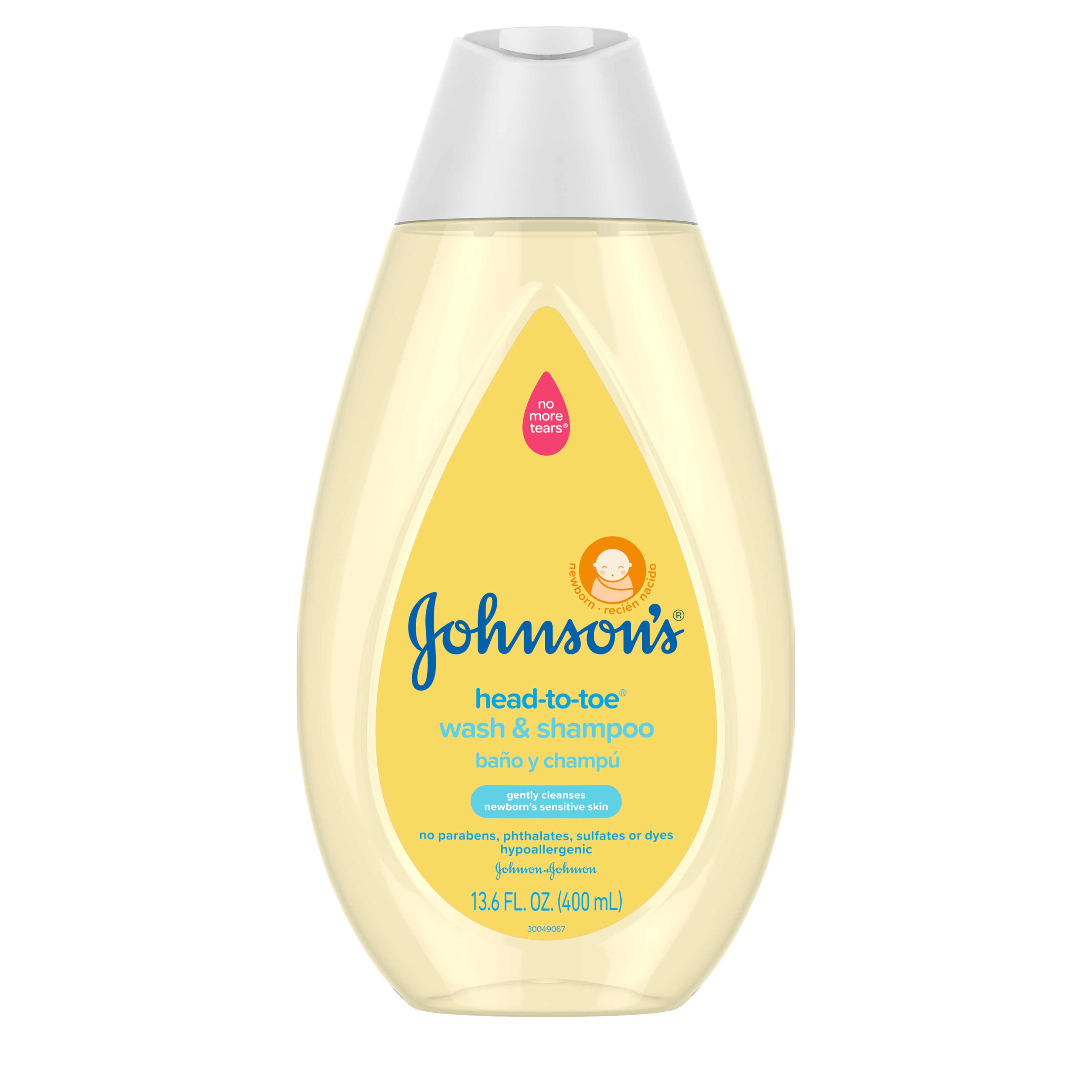 Johnson's Head-To-Toe Gentle Tear-Free Baby Wash & Shampoo, Sensitive Skin, 13.6 fl. oz (Pack of 3) Johnson's