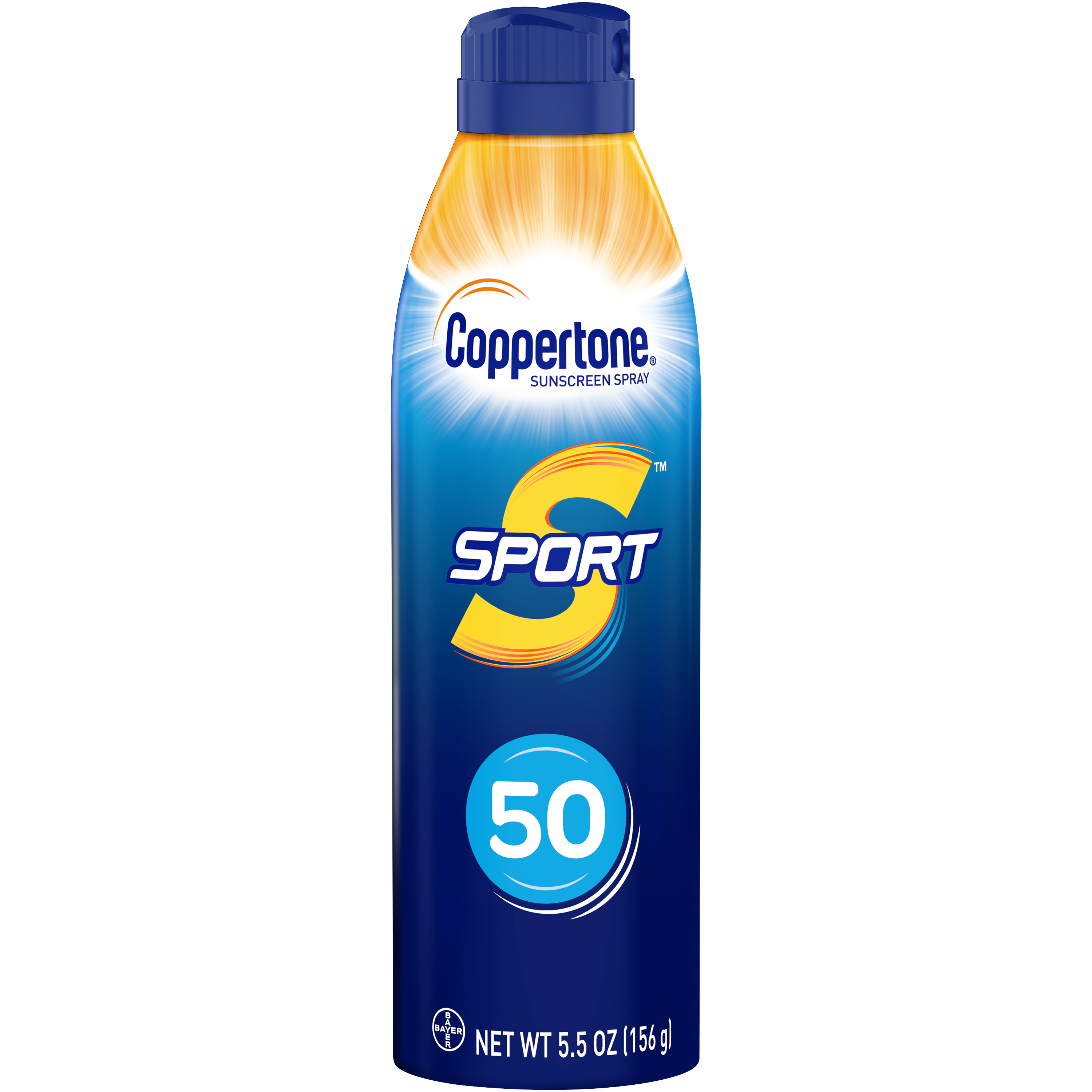 Coppertone Sport Sunscreen Spray, SPF 50 Spray Sunscreen, 5.5 Oz Coppertone