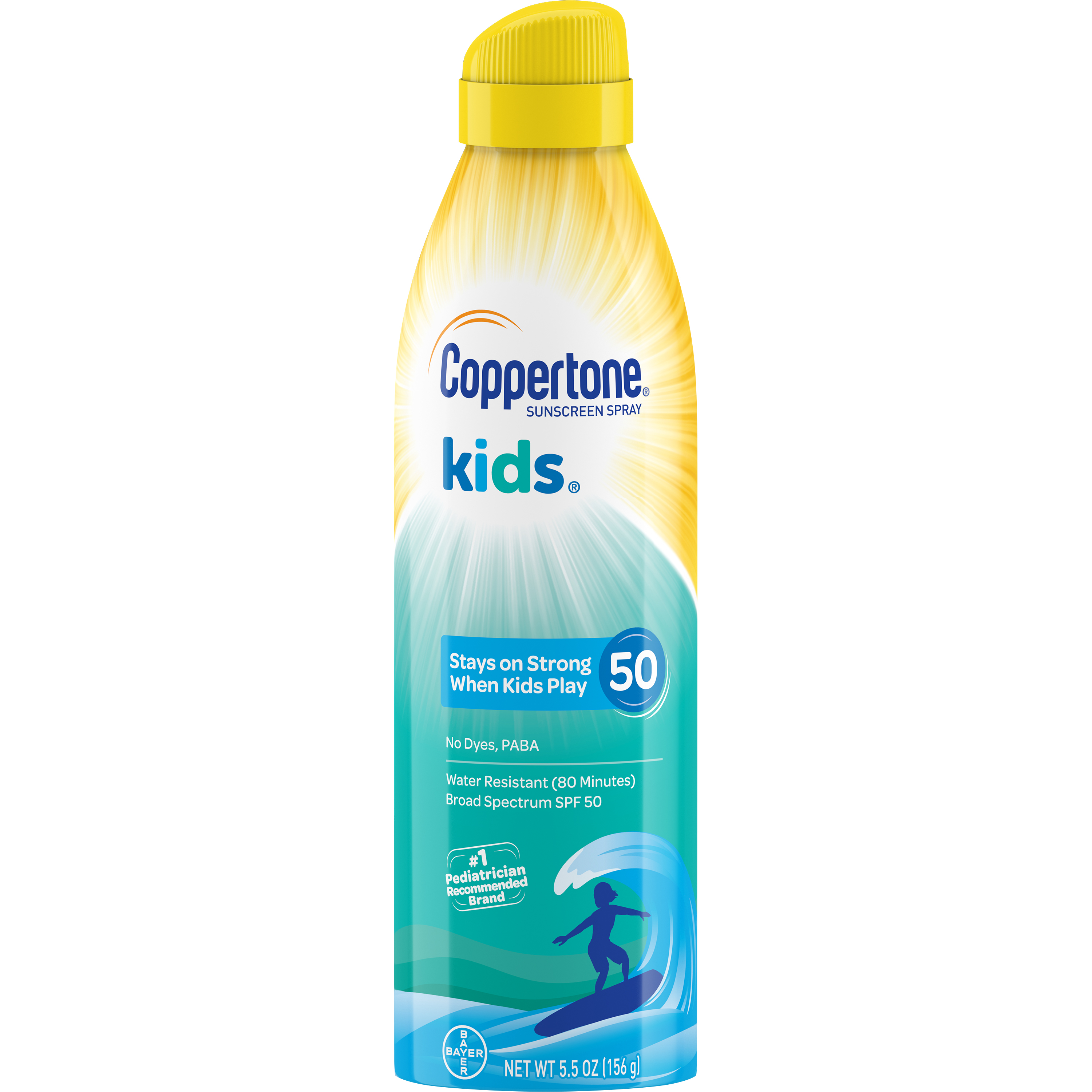 Coppertone Kids Sunscreen Spray, SPF 50 Spray Sunscreen for Kids, 5.5 Oz Coppertone