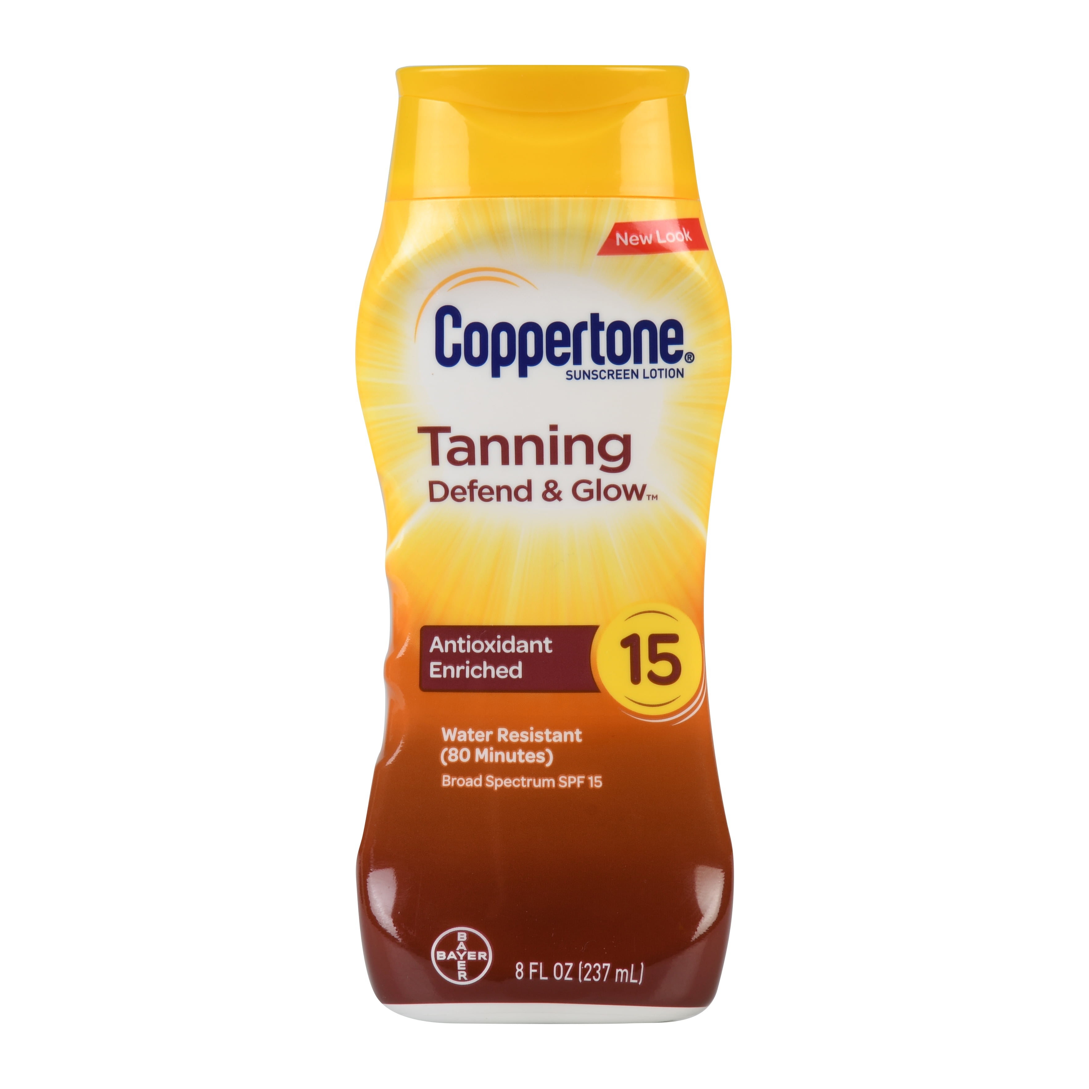 Coppertone Tanning Sunscreen Lotion, SPF 15 Broad Spectrum Sunscreen, 8 Fl Oz Coppertone