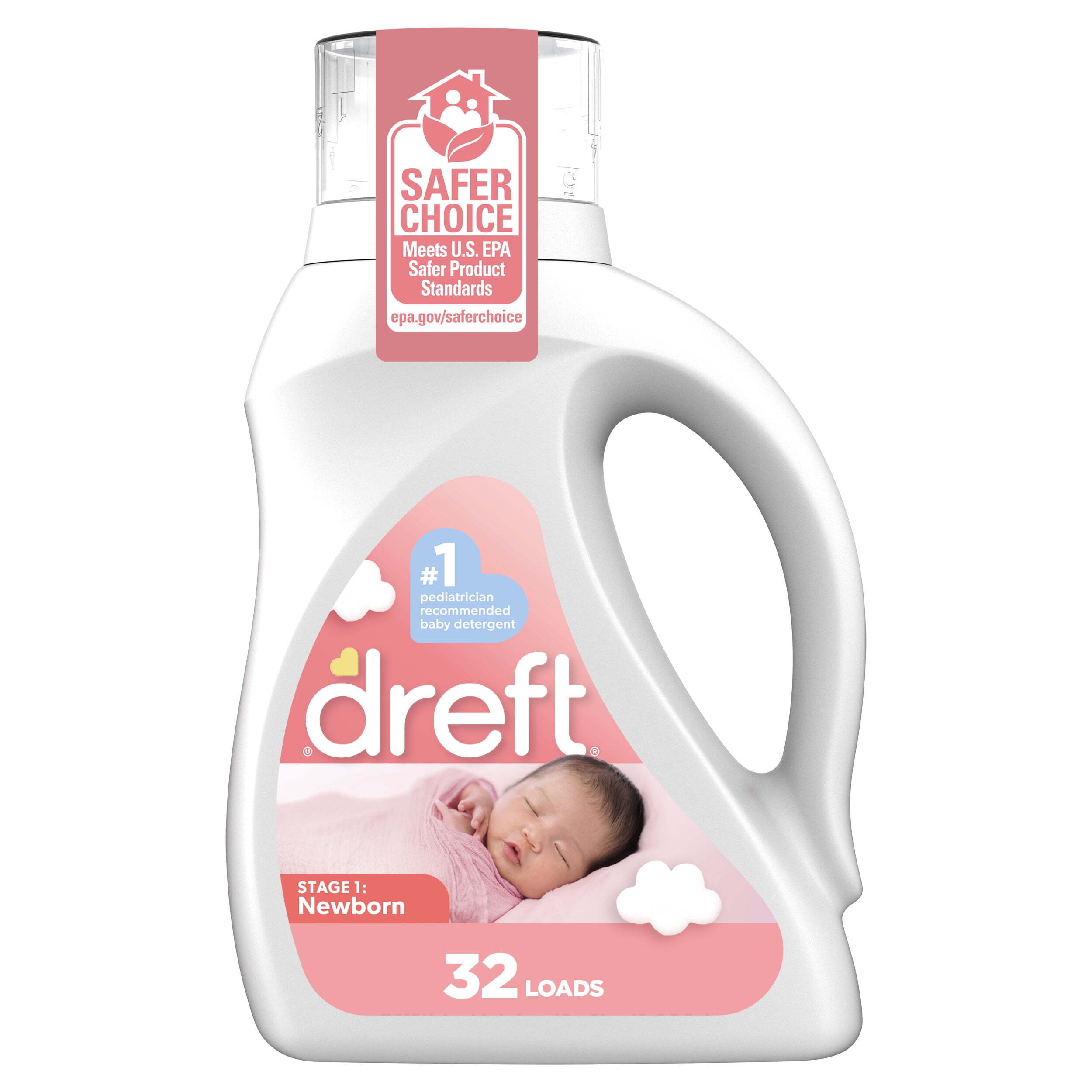 Dreft Newborn Baby Liquid Laundry Detergent, Sensitive Skin, Hypoallergenic, 32 Loads, 46 fl oz Dreft