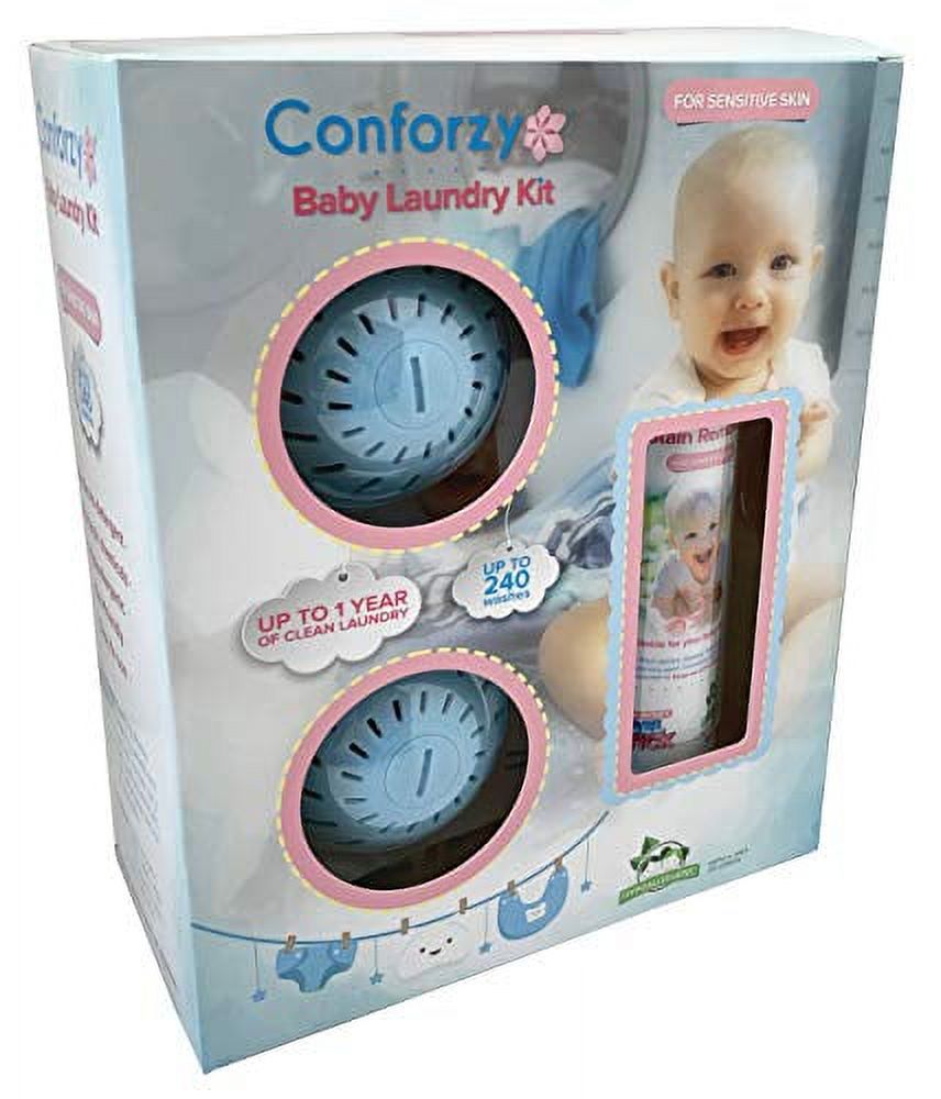 Conforzy Baby Laundry Kit For Sensitive Skin (Up-to 240 Washes). Replacement For Regular Detergent  Eco-Friendly Conforzy