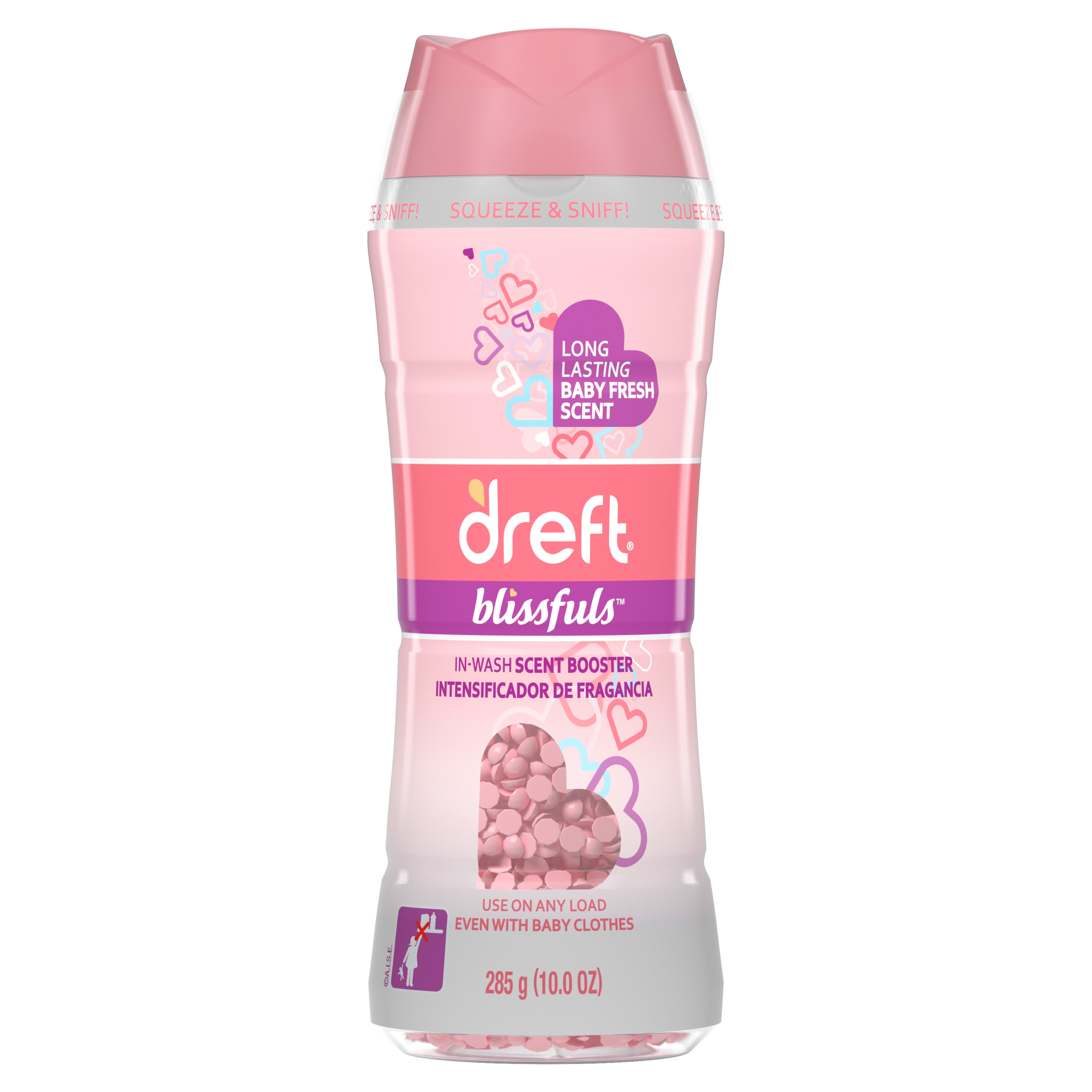 Dreft Blissfuls In-Wash Scent Booster Beads, Baby Fresh, 10 oz Dreft