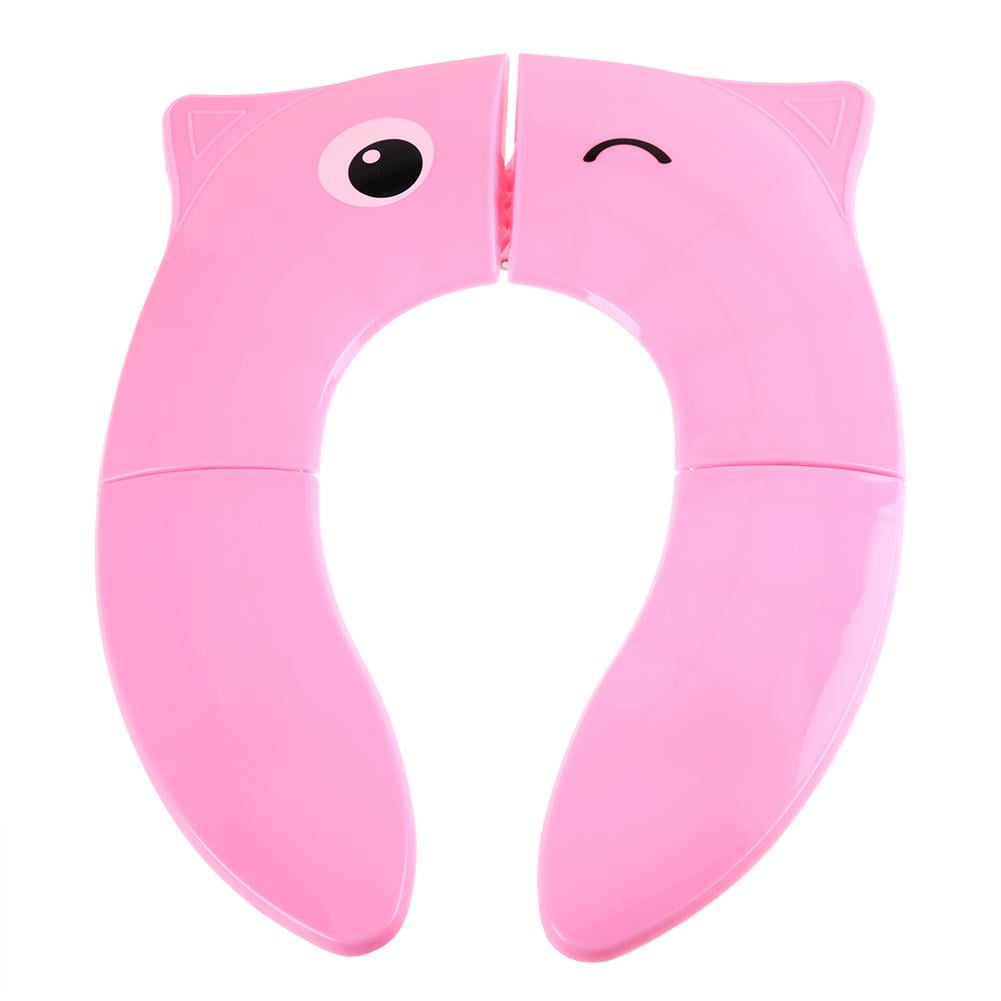 LYUMO Folding Potty Seat Pad Kids Boys Girls Potty Training Seat Foldable Toddler Toilet Potty Seat Cover, Pink LYUMO