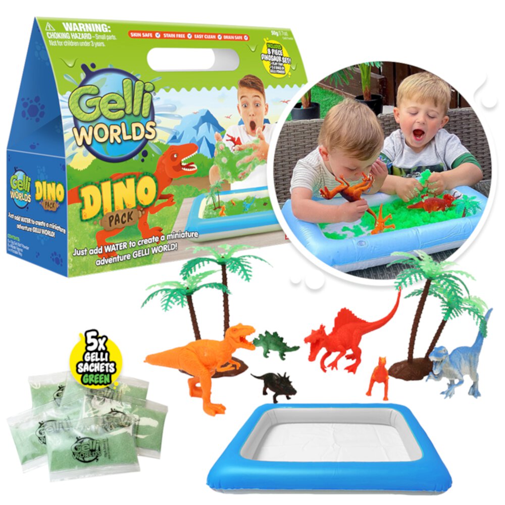 Zimpli Kids Gelli Worlds - 8 Piece Dinosaur Playset Zimpli Kids