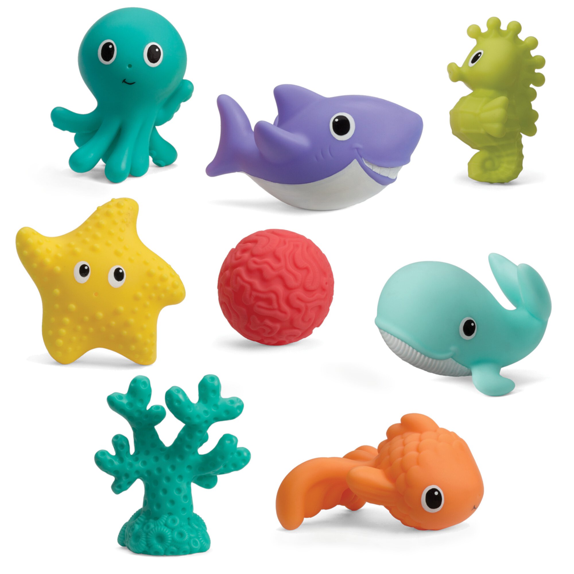 Infantino Aquarium Bath Squirters, Sea Life Pals Water Toys, 8-Piece Set Visit the Infantino Store