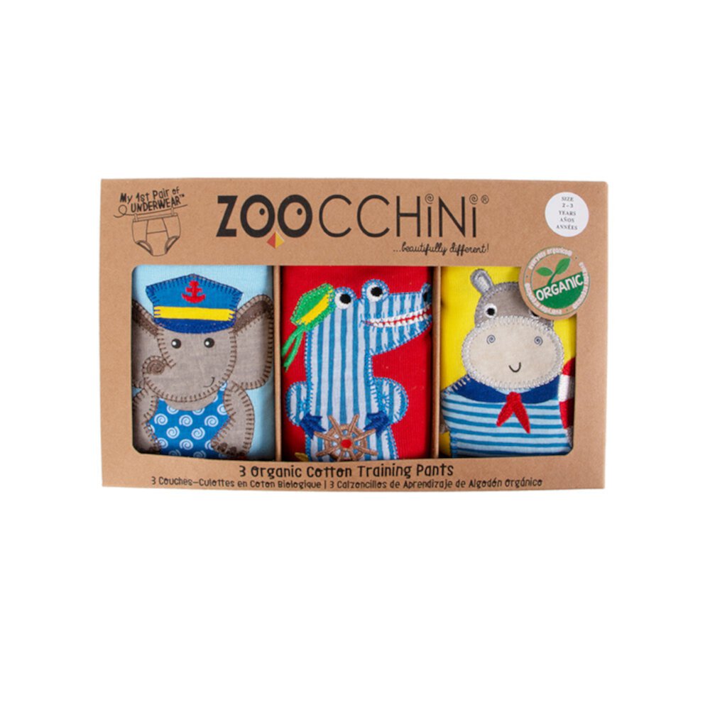 ZOOCCHINI Toddler Organic Potty Training Pants (3-pk) - Maritime Mates ZOOCCHINI