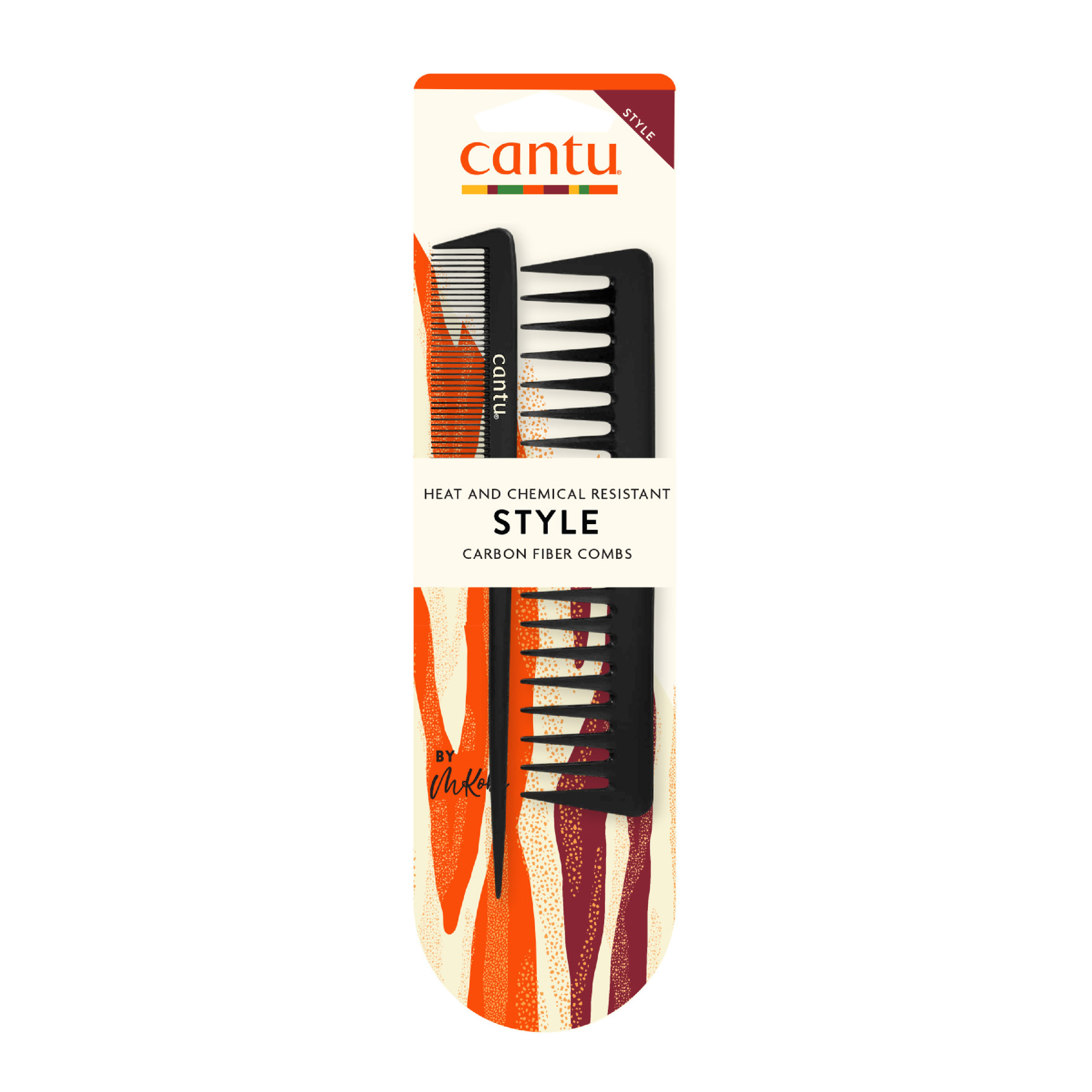 Cantu Style Carbon Fiber Hair Combs, 2 Pc Cantu