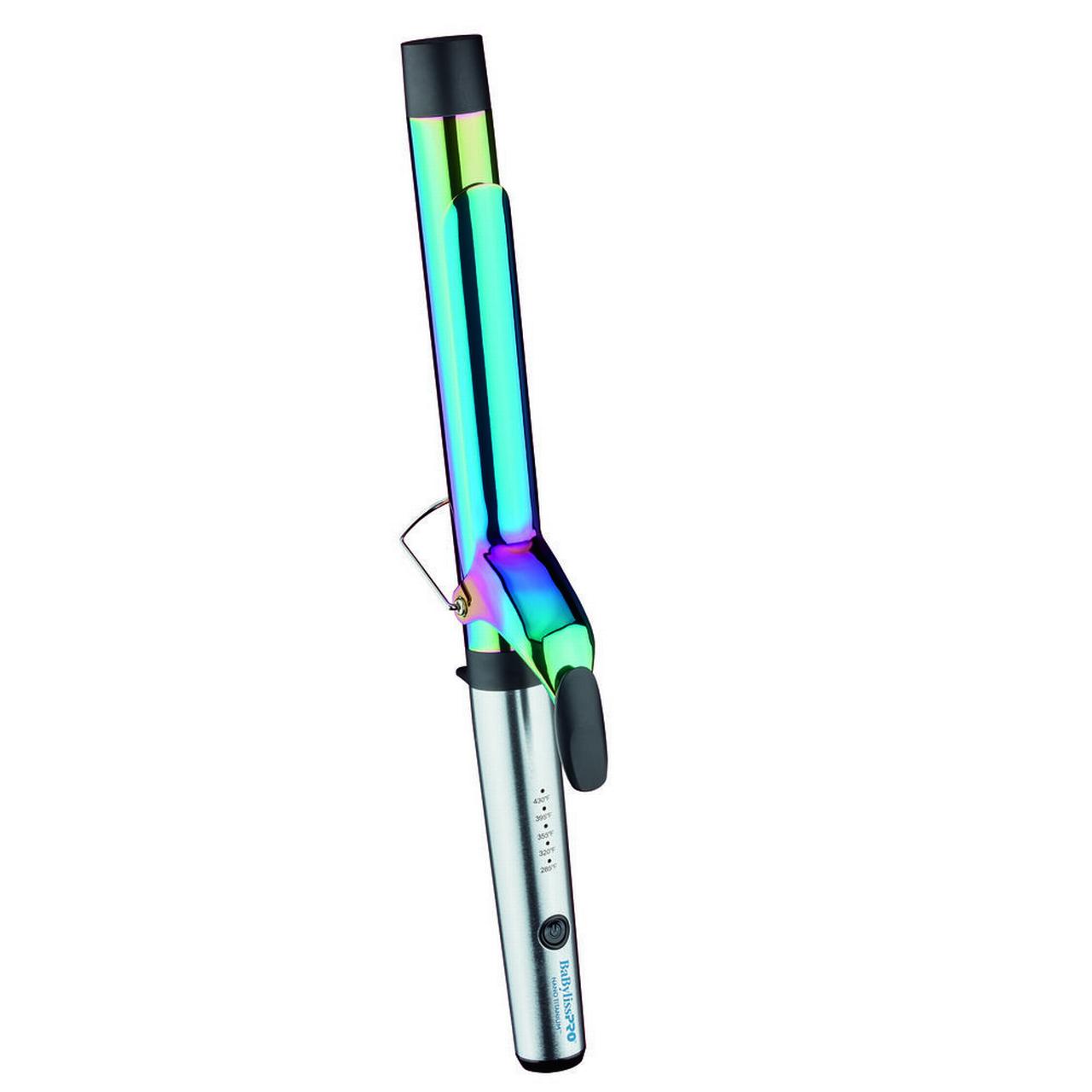 BabylissPRO Nano Titanium Limited Edition Iridescent 1.25" Extended Barrel Curl Iron BABYLISSPRO