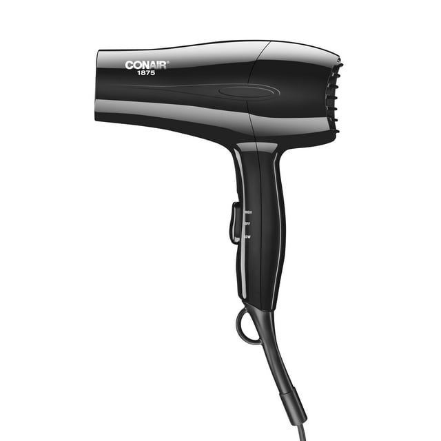 Conair 1875 Watt Mid-Size Dryer for Powerful Drying and Styling And All Hair Types, Black 303DGN Conair