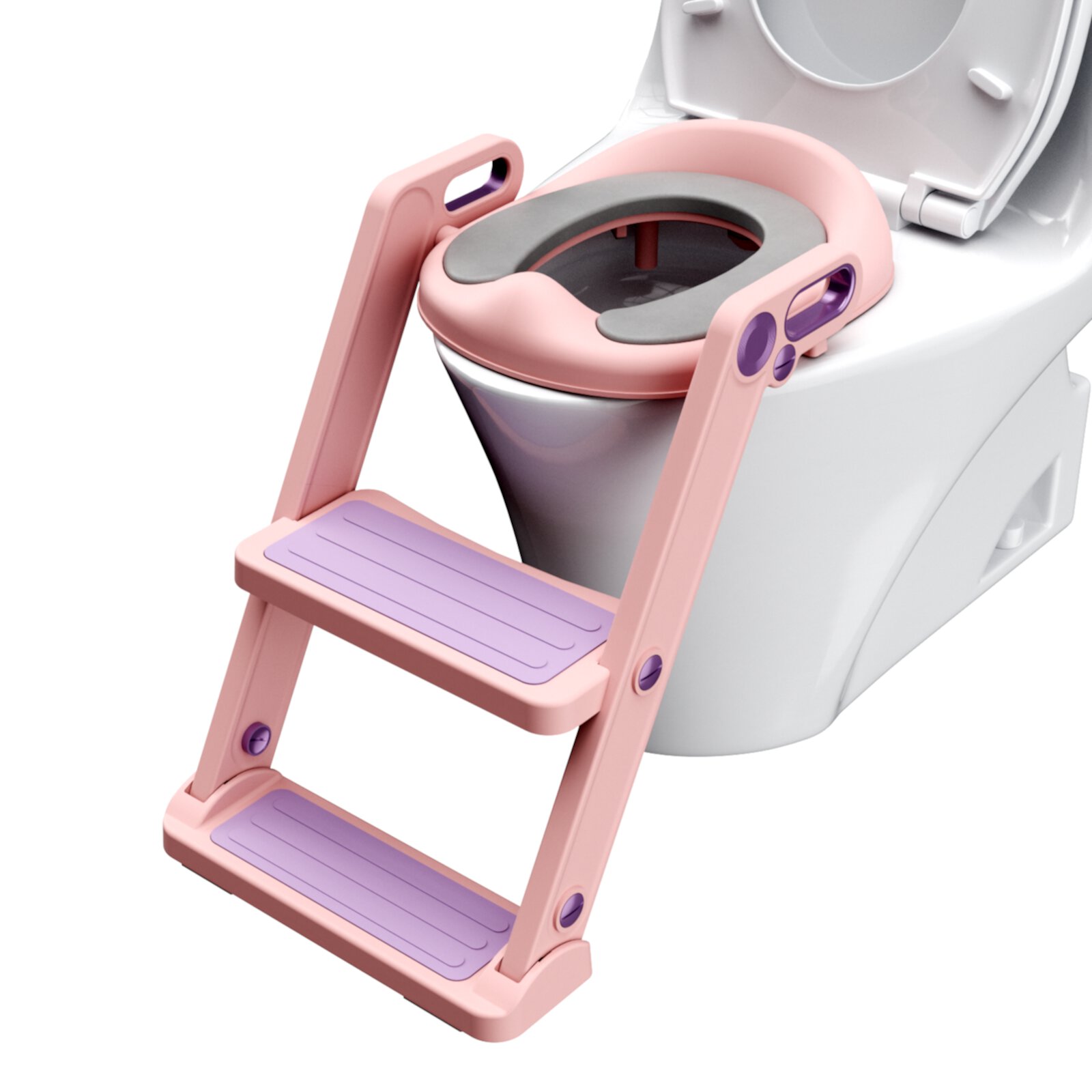 KORIMEFA Baby Potty Training Seat, Foldable Potty Toilet Seat for Boys Girls Kids Toddler (Pink) KORIMEFA