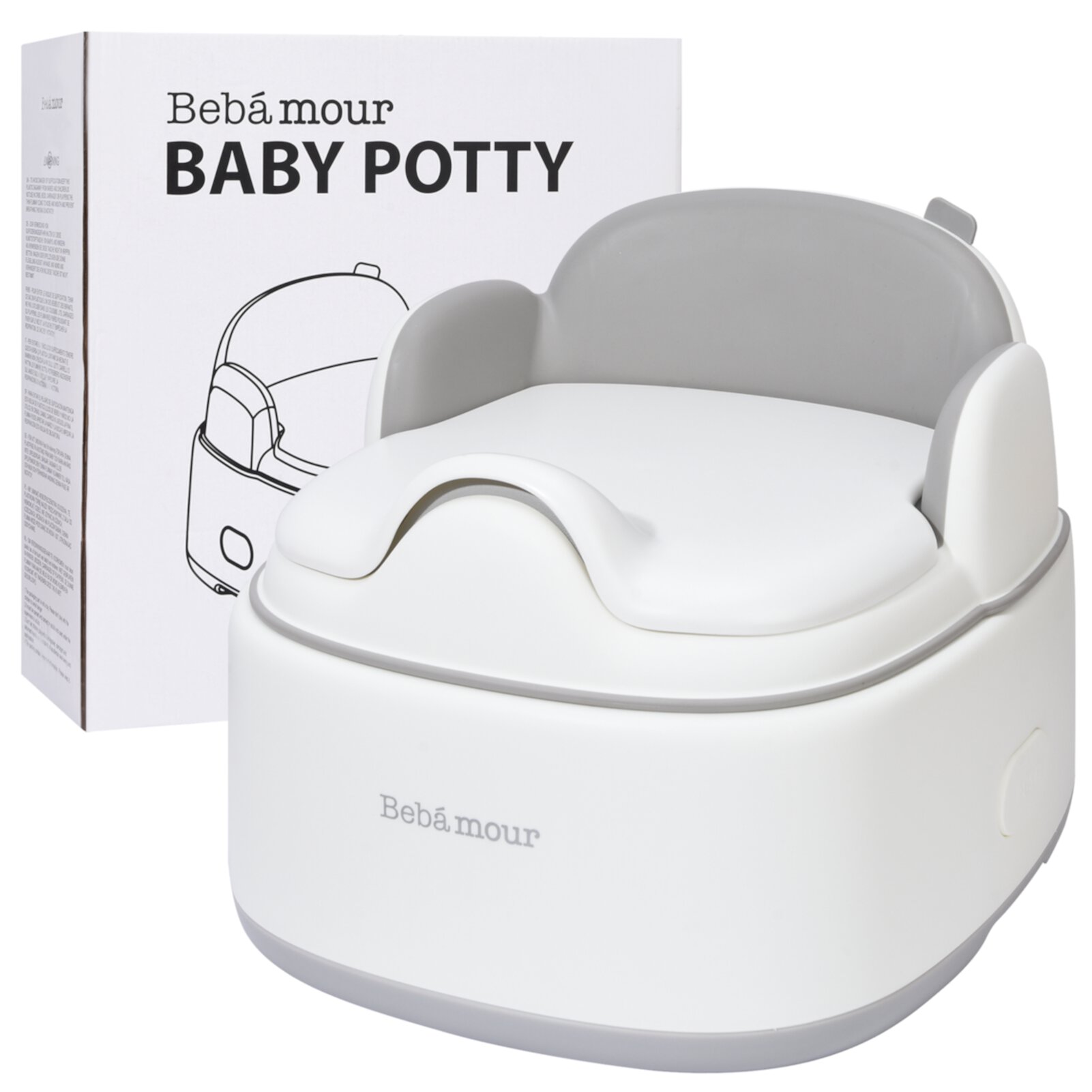 Bebamour Potty Training Toilet 3 in 1 Multi-Functional Potty Seat Detachable Baby Potty Step Stool Anti-Slip Stable Potty Training Toilet Bebamour