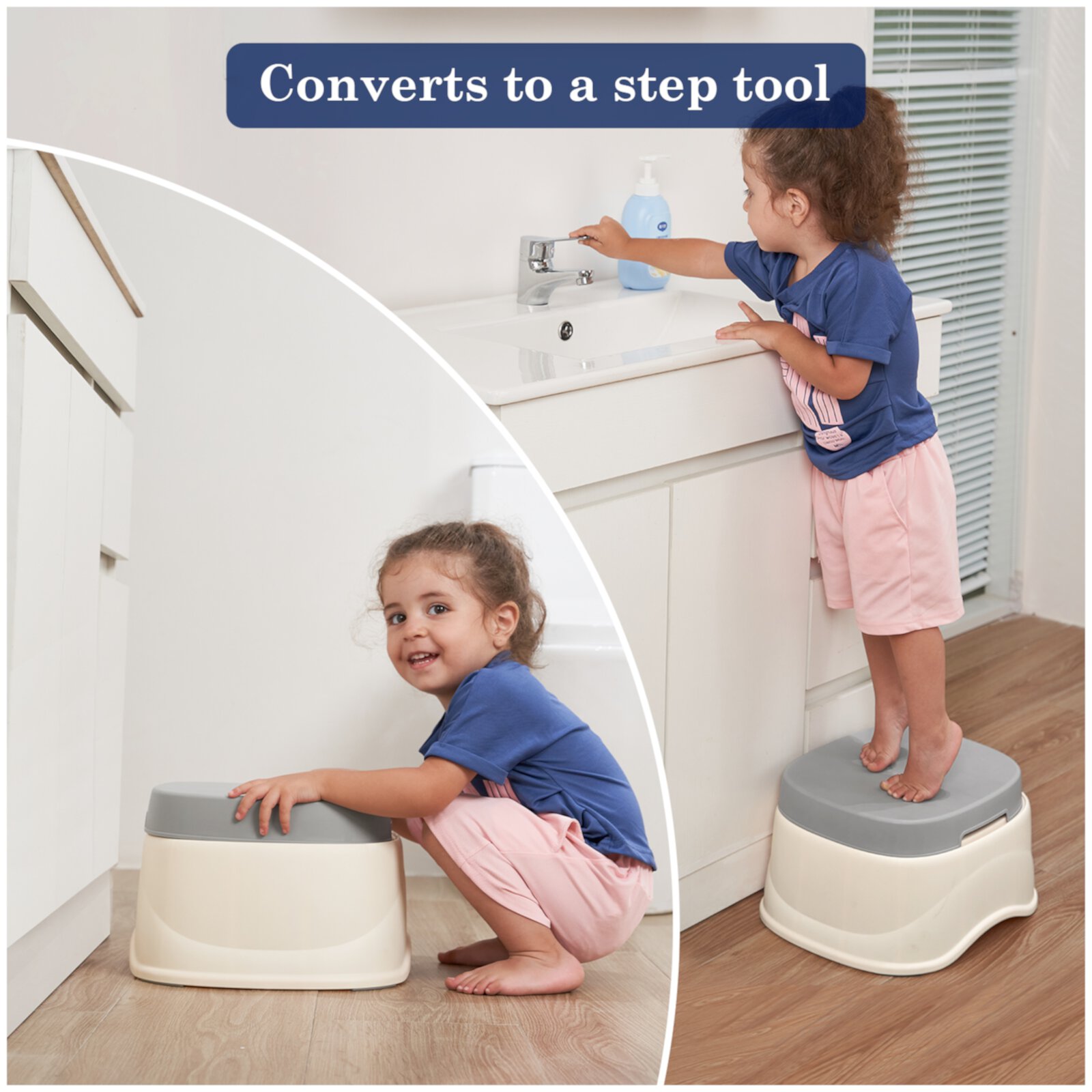 Yacul Potty Training Toilet for Kids, 3-in-1 Toddler Potty Seat Stepstool for Boys and Girls Training (6-72 Month) Yacul