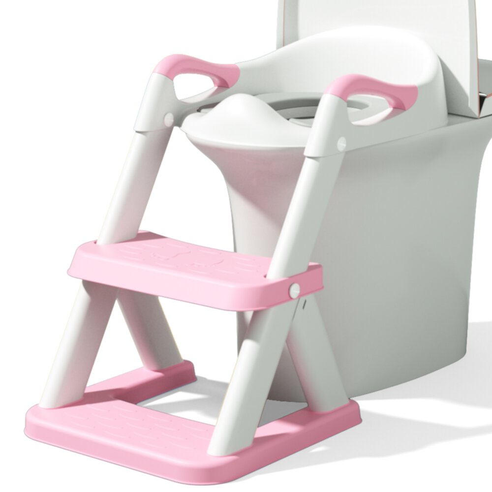 KORIMEFA Baby Potty Training Seat with Step Stool Ladder, Upgrade Toddler Potty Toilet Seat with Anti-Slip Pads Ladder for Kids Boys Girls KORIMEFA