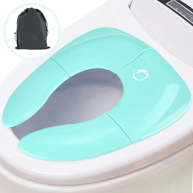 Kisdream Portable Potty Training Seat for Toddlers Perfect Folding Travel Toddler Toilet Training Seat, 4 Non-Slip Silicone Pads, Fits Most Toilets, Includes Free Travel Bag Kisdream