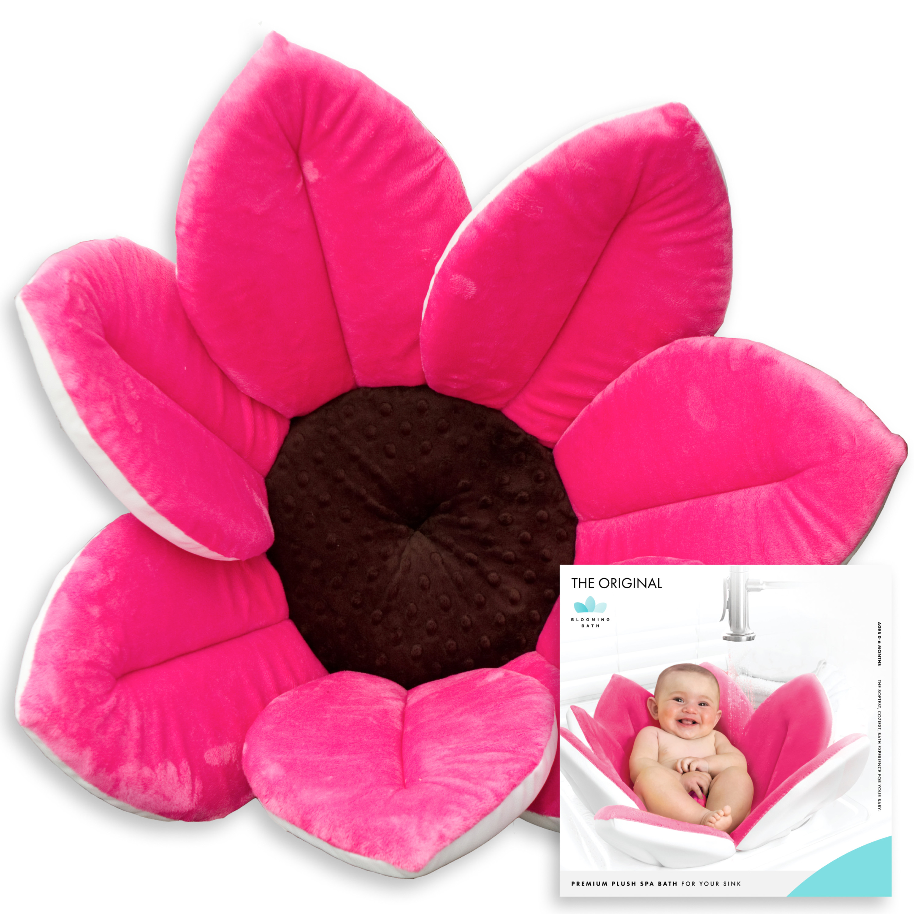 Blooming Bath 7 Petal Flower Baby Bath Seat for Sink - Hot Pink Blooming Bath