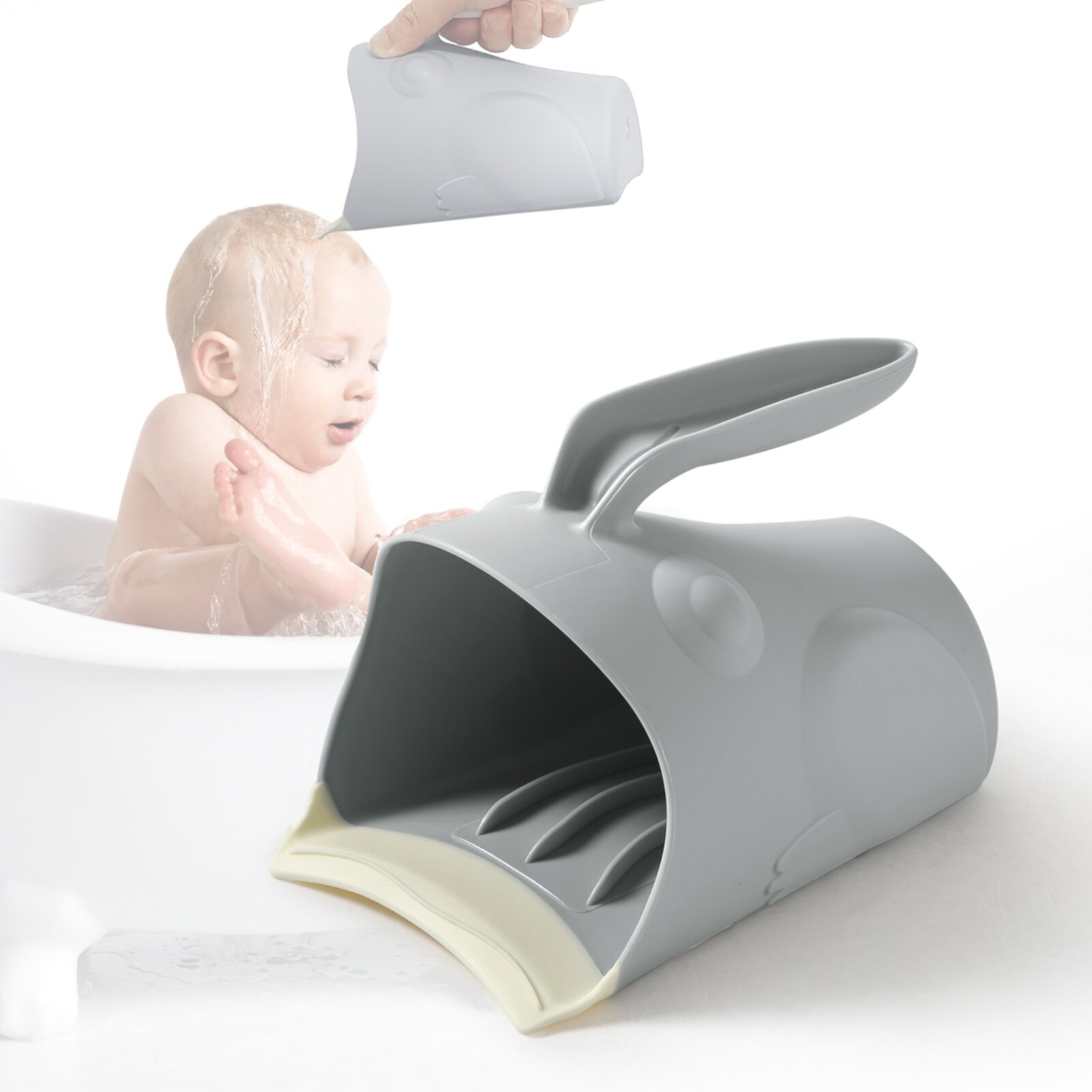 Rezlli Bath Rinse Cup for Baby, Baby Bath Cup, Hair Shampoo Rinser for Toddlers (Gray) Visit the Rezlli Store