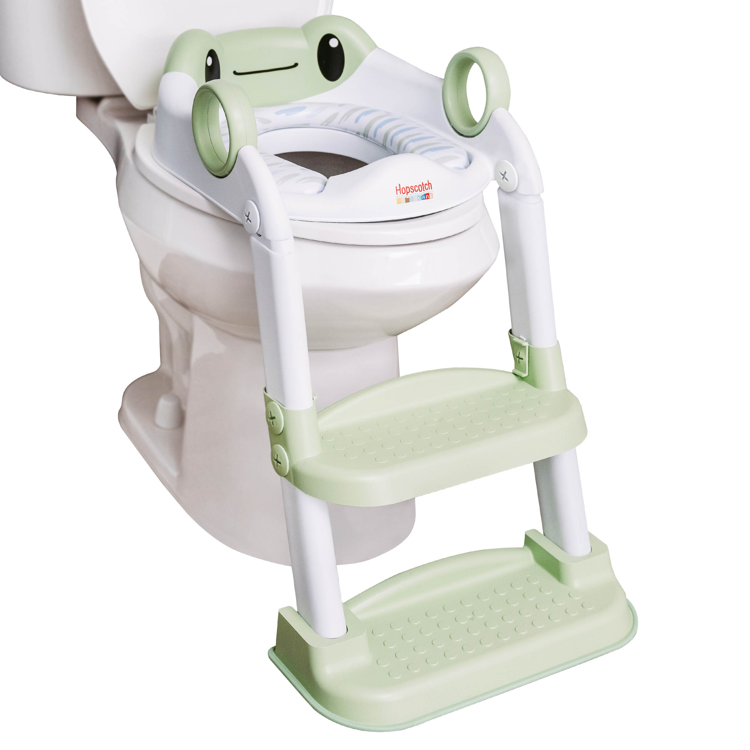 Hopscotch Lane Frog Character Step up Potty - Toddler Toilet Seat with Ladder, Children 12+ Months Hopscotch Lane