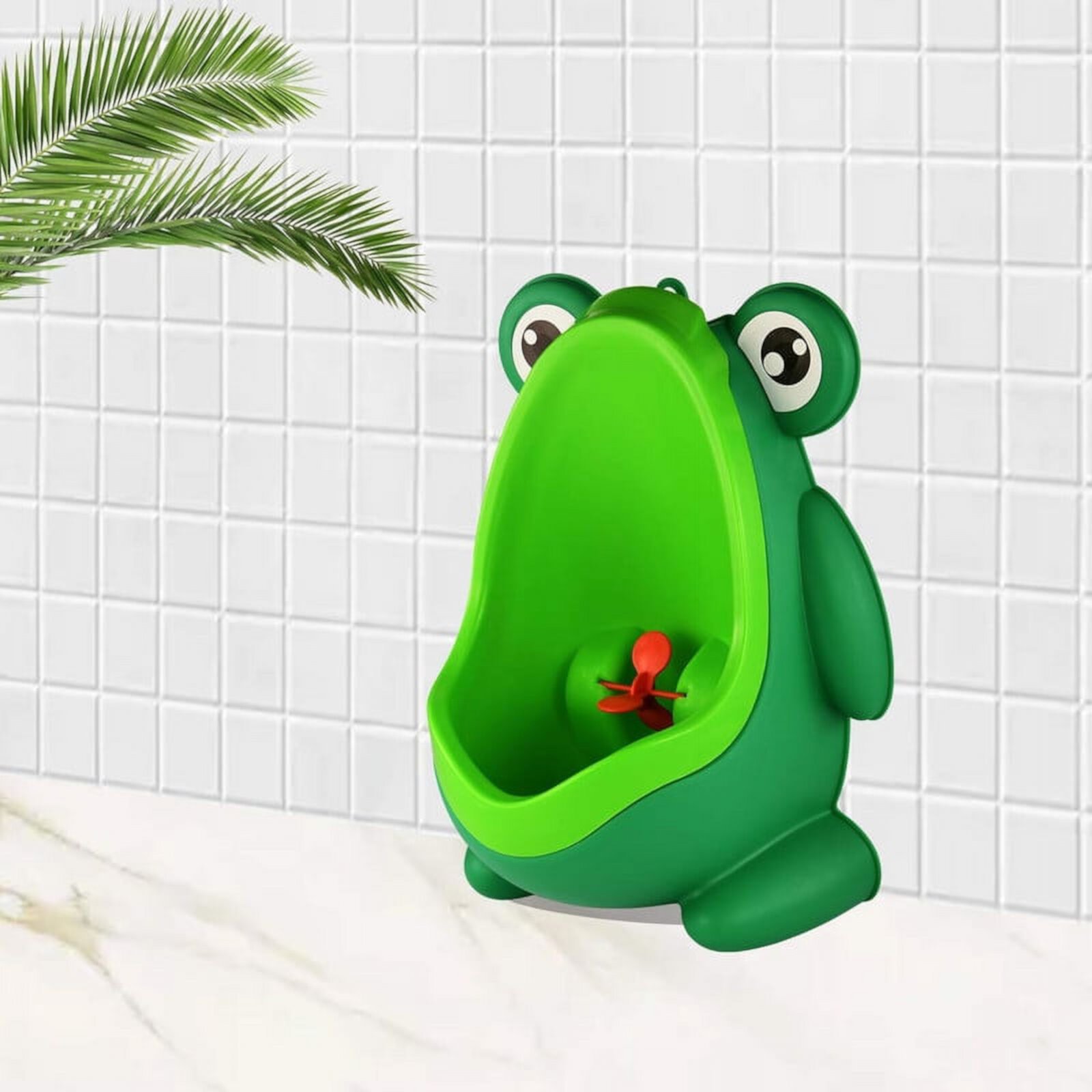 KOFPA Frog Pee Training, Urinal for Toddler Boy, Cute Frog Potty Training Urinal for Boys with Funny Aiming Target - Green KOFPA