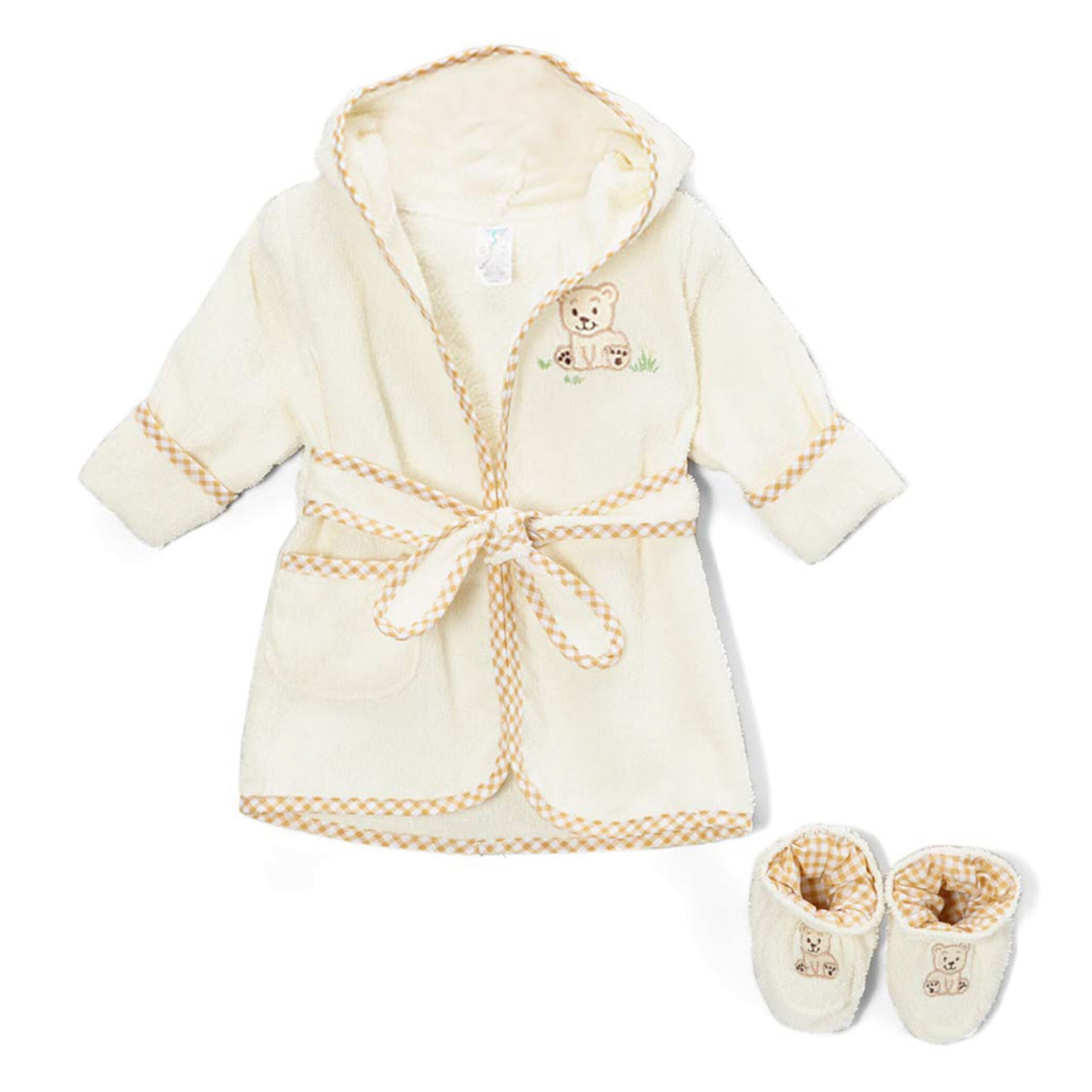 Spasilk Hooded Terry Bathrobe With Booties, Brown Bear Visit the Spasilk Store