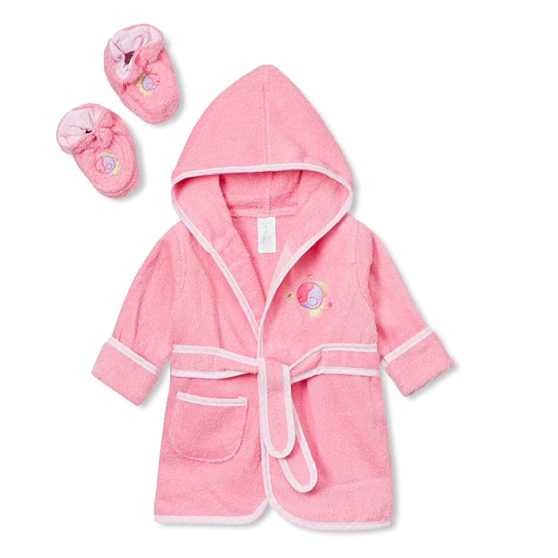 Spasilk 100% Cotton Hooded Terry Bathrobe with Booties, Pink Fish, One Size Visit the Spasilk Store