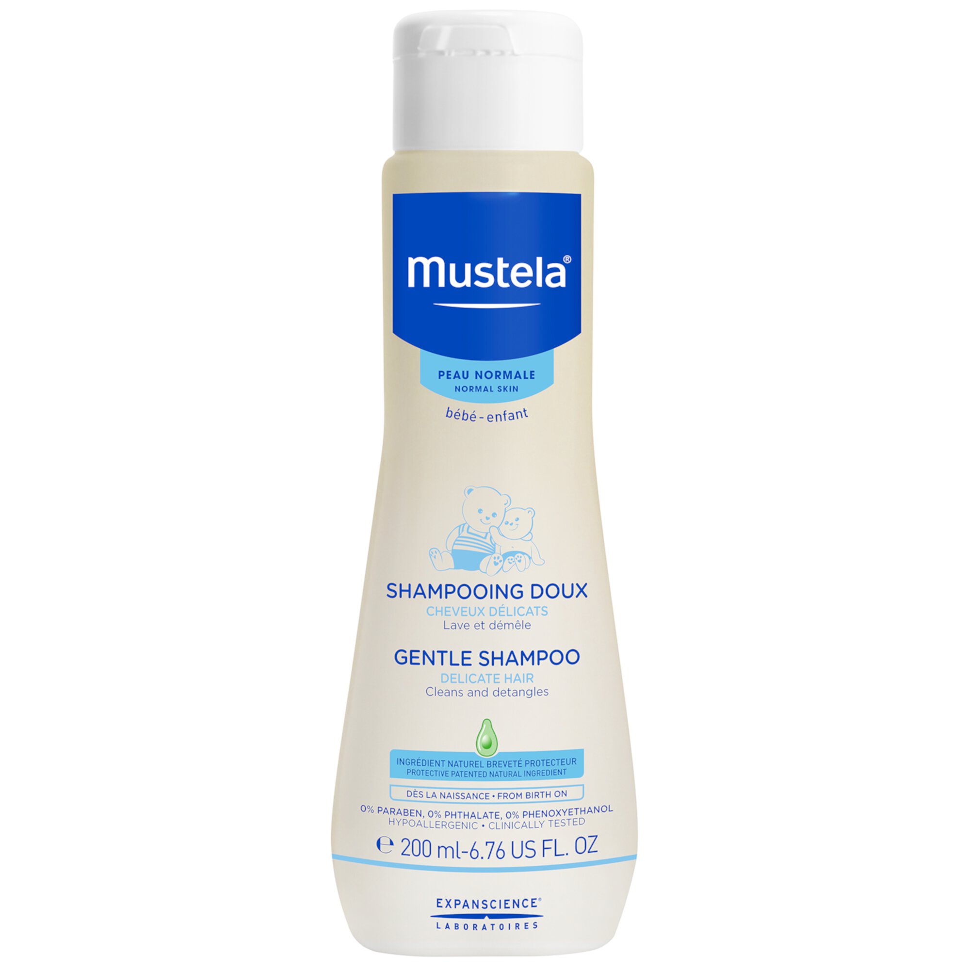 Mustela Gentle Shampoo, Tear-free Baby Shampoo with Natural Avocado Perseose, 6.7 Oz. Mustela