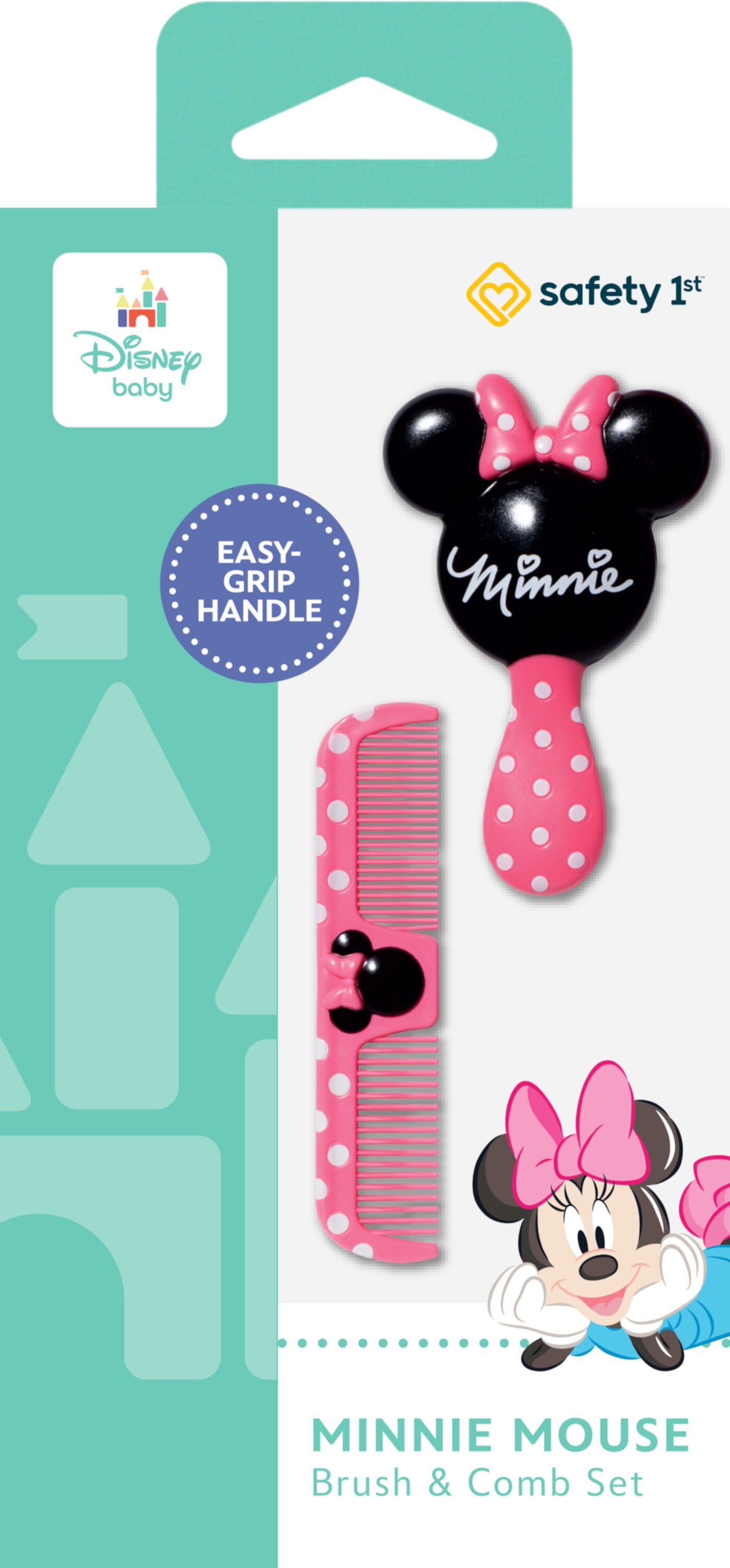 Disney Baby Minnie Brush & Comb Set with Easy-Grip Handle, Minnie DISNEY BABY