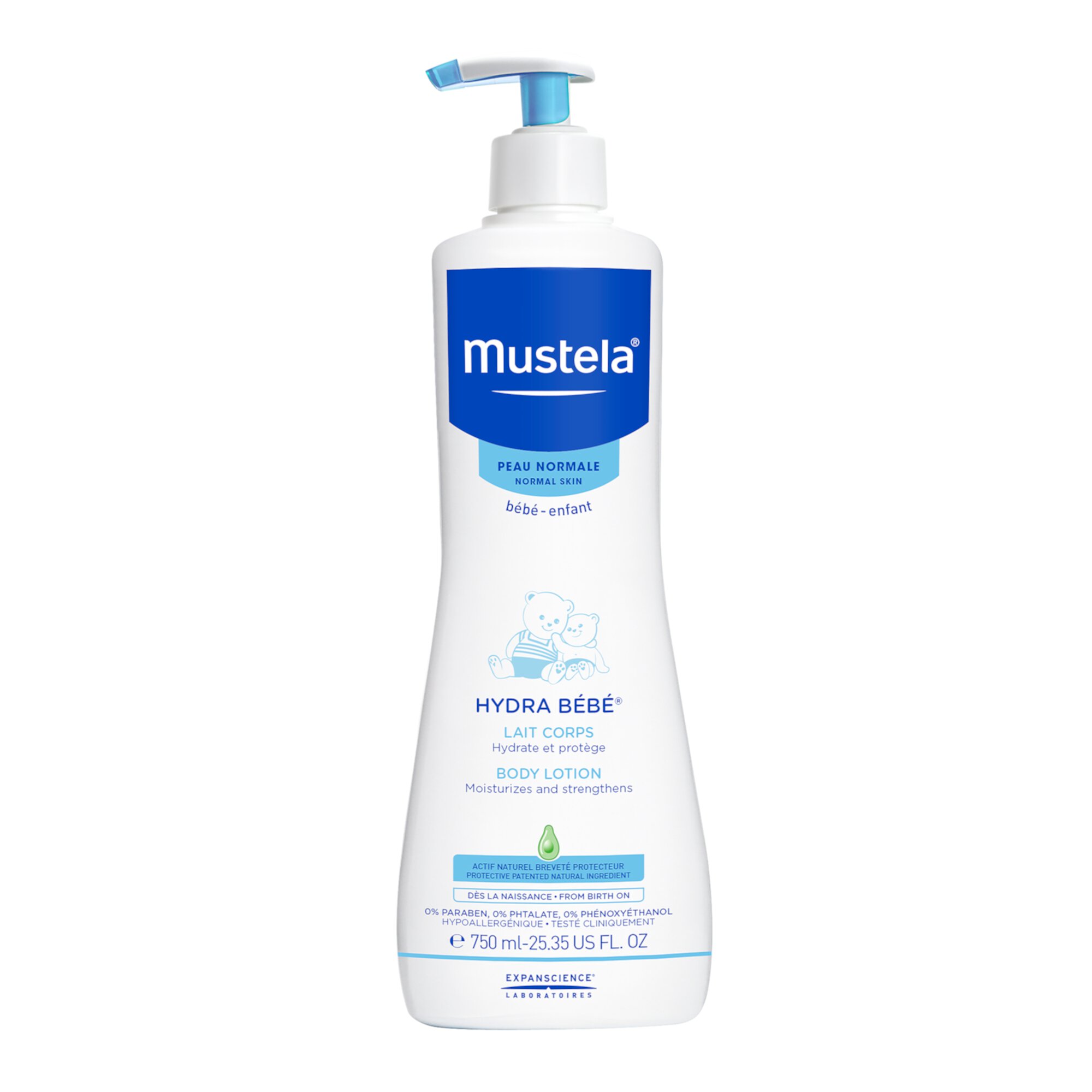 Mustela Baby Hydra Bebe Body Lotion with Natural Avocado Perseose, 25.35 fl oz Mustela