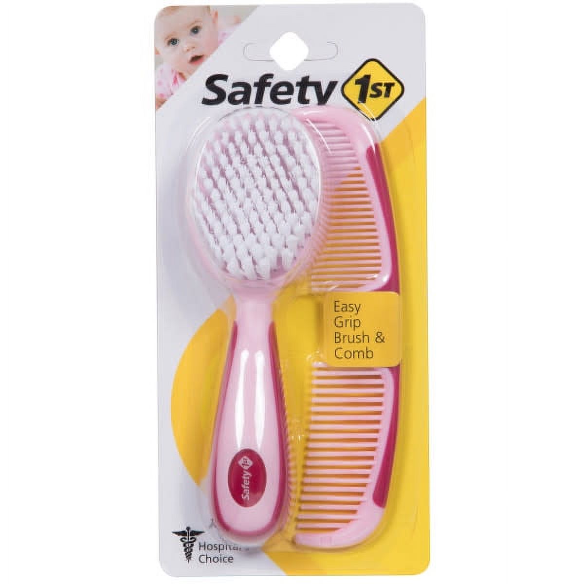 Safety 1ˢᵗ Easy Grip Brush & Comb, Pink Visit the Safety 1st Store