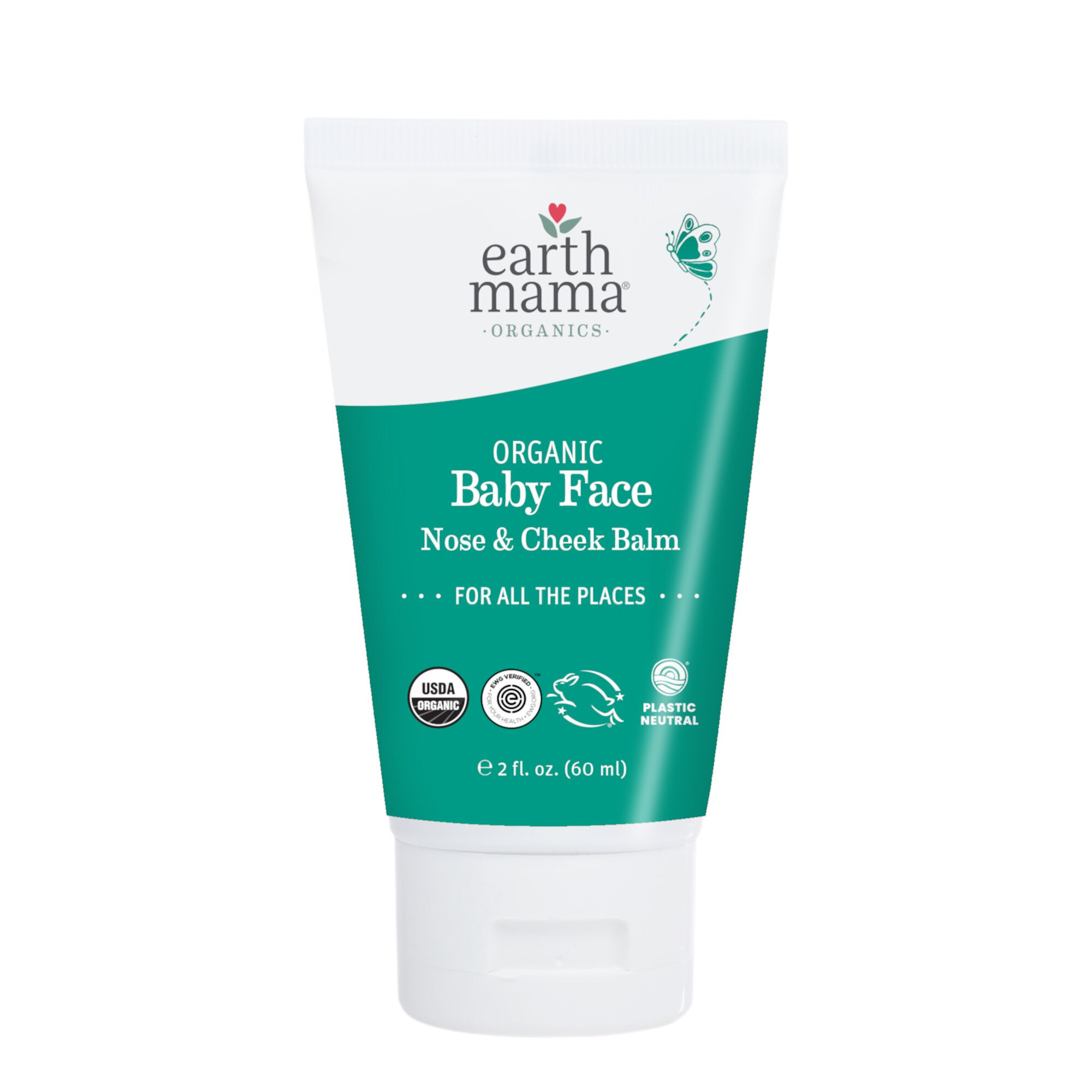 Earth Mama Organic Baby Face Nose & Cheek Balm, Baby Face Lotion for Dry Skin, 2 fl oz Visit the Earth Mama Store