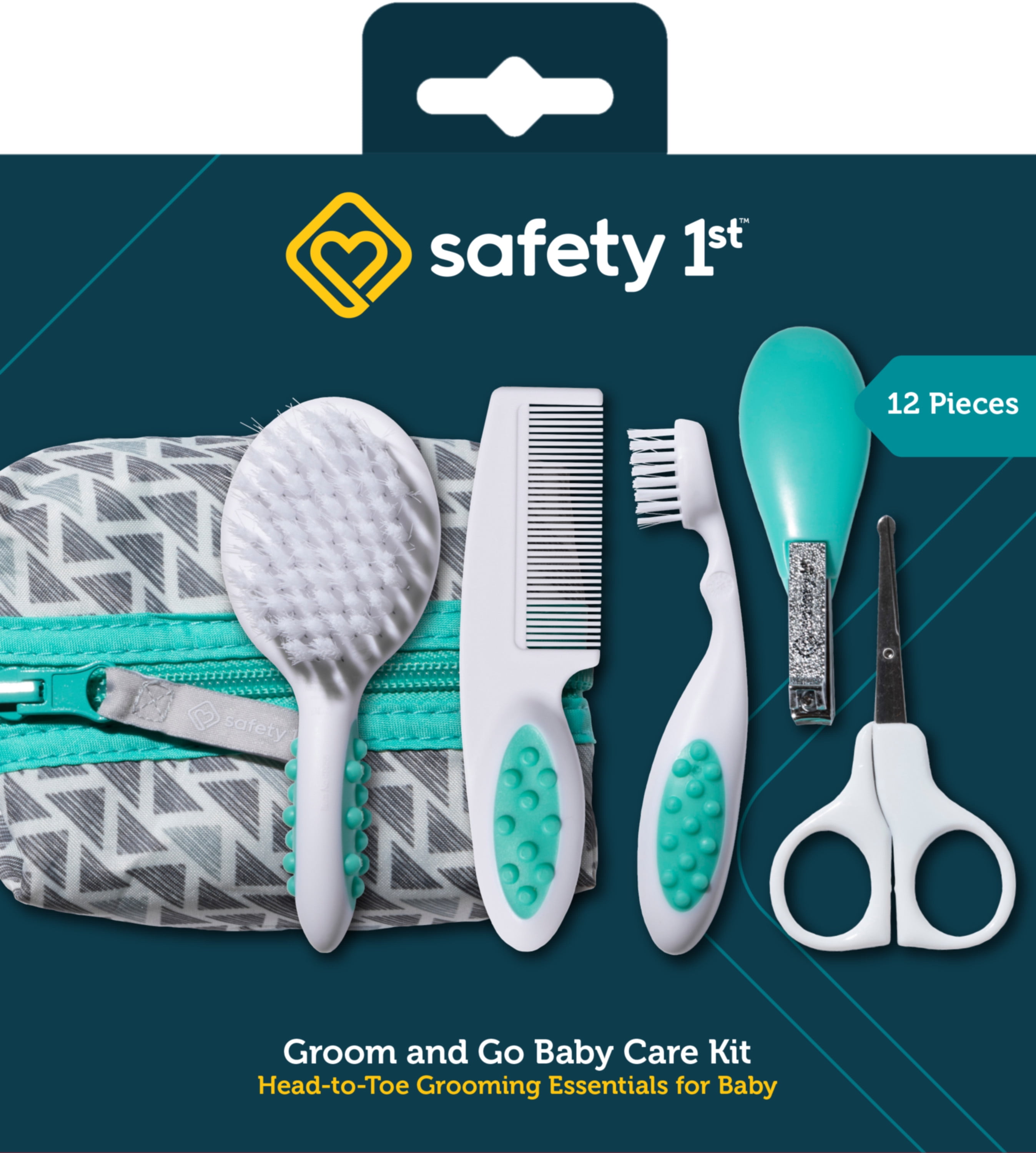 Safety 1ˢᵗ Groom & Go Baby Care Kit, Pyramids Aqua Safety 1st