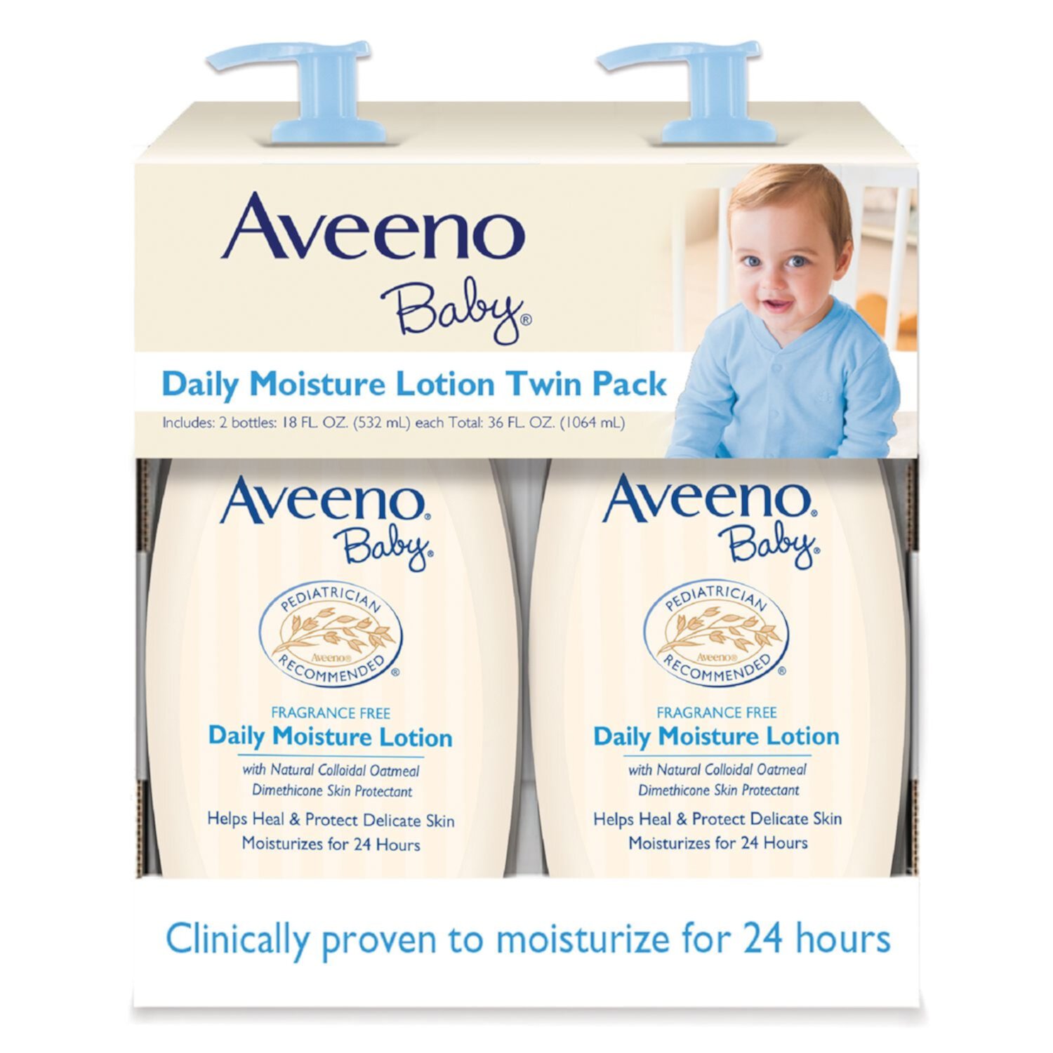 Aveeno Baby Daily Moisture Lotion (18 fl. oz., 2 pk.) Aveeno